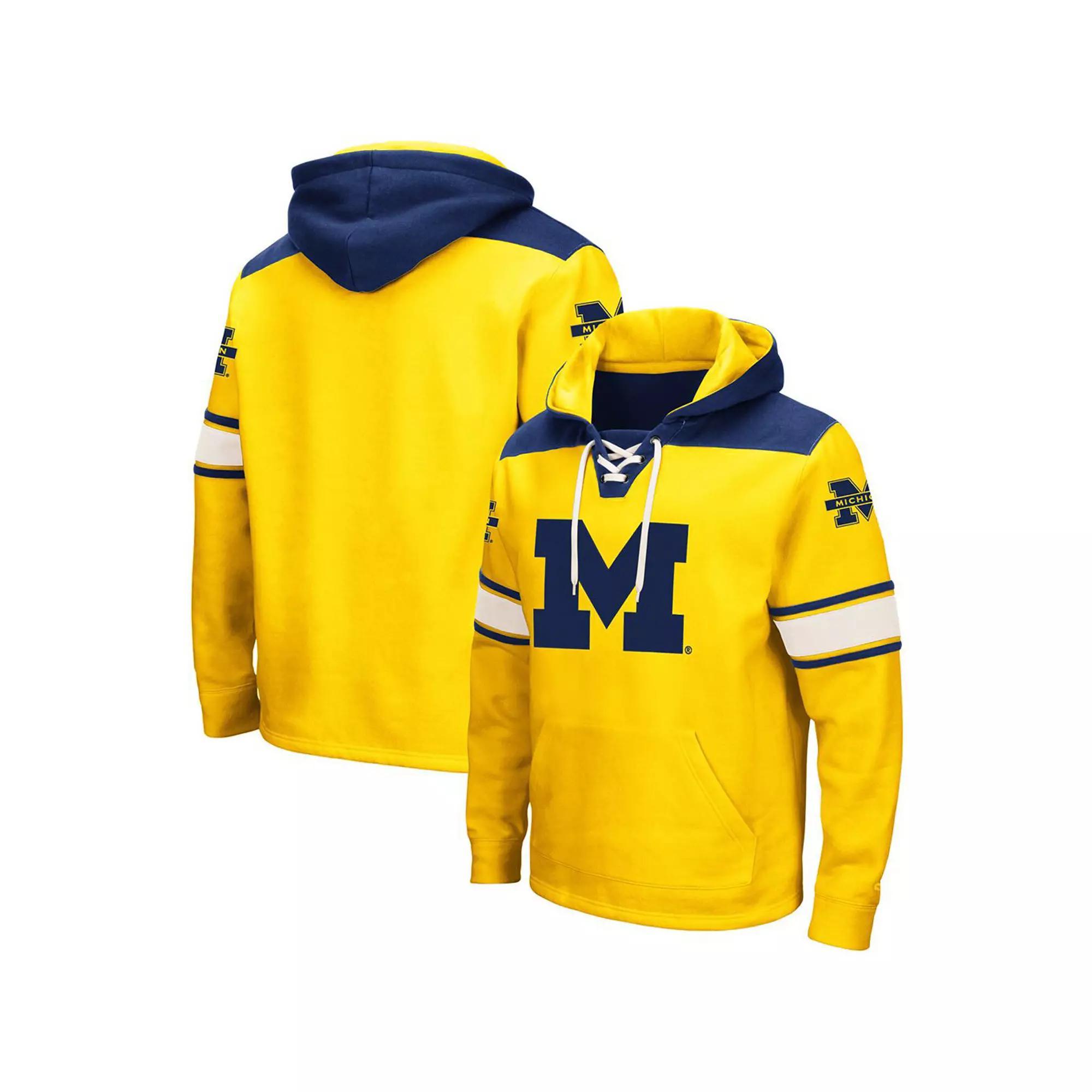 Mens Colosseum Maize Michigan Wolverines 2.0 Lace-Up Pullover Hoodie Product Image
