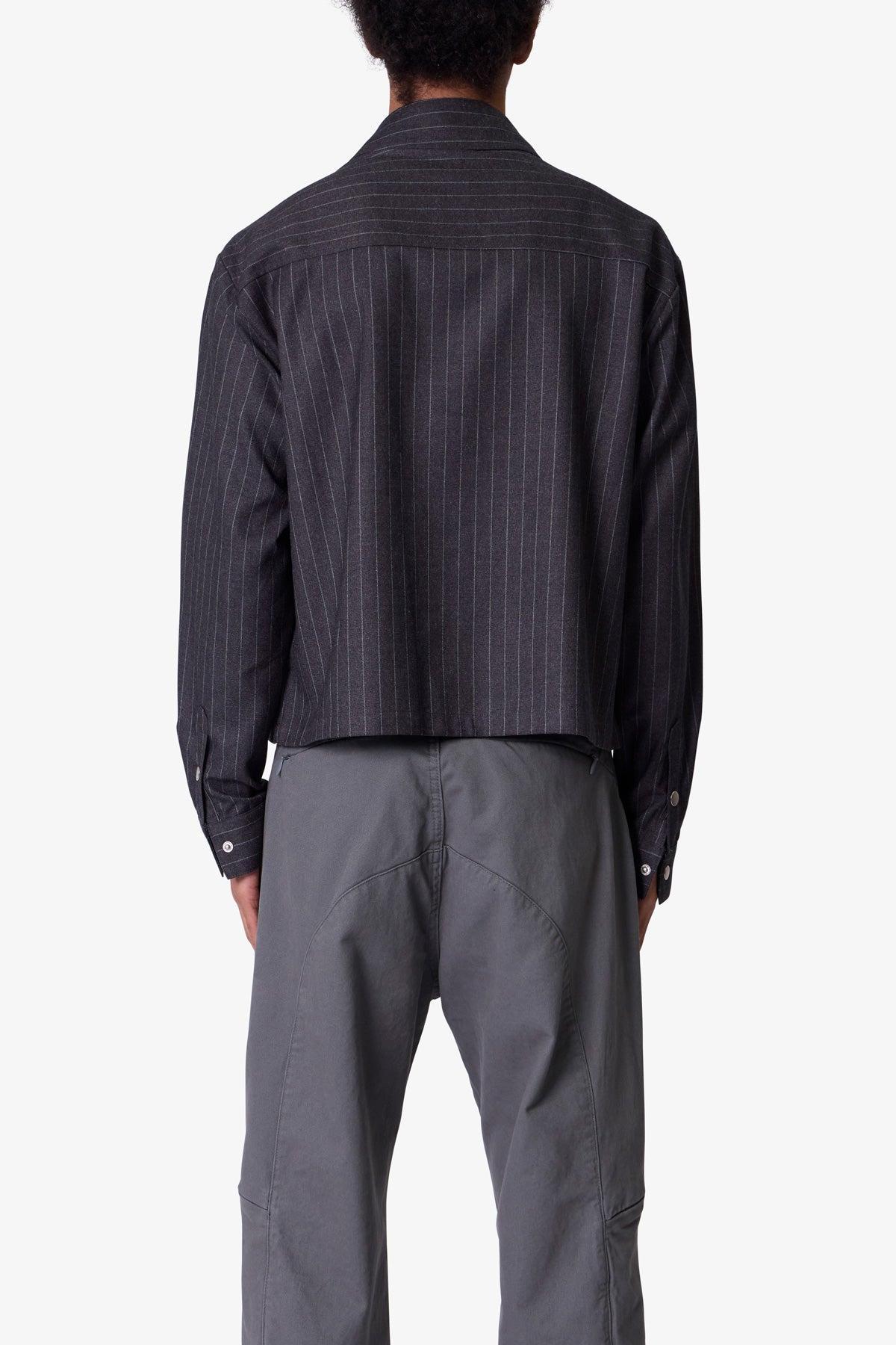 Suited Cropped L/S Shirt - Black Product Image