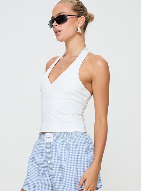 Stand By Halter Top White Product Image