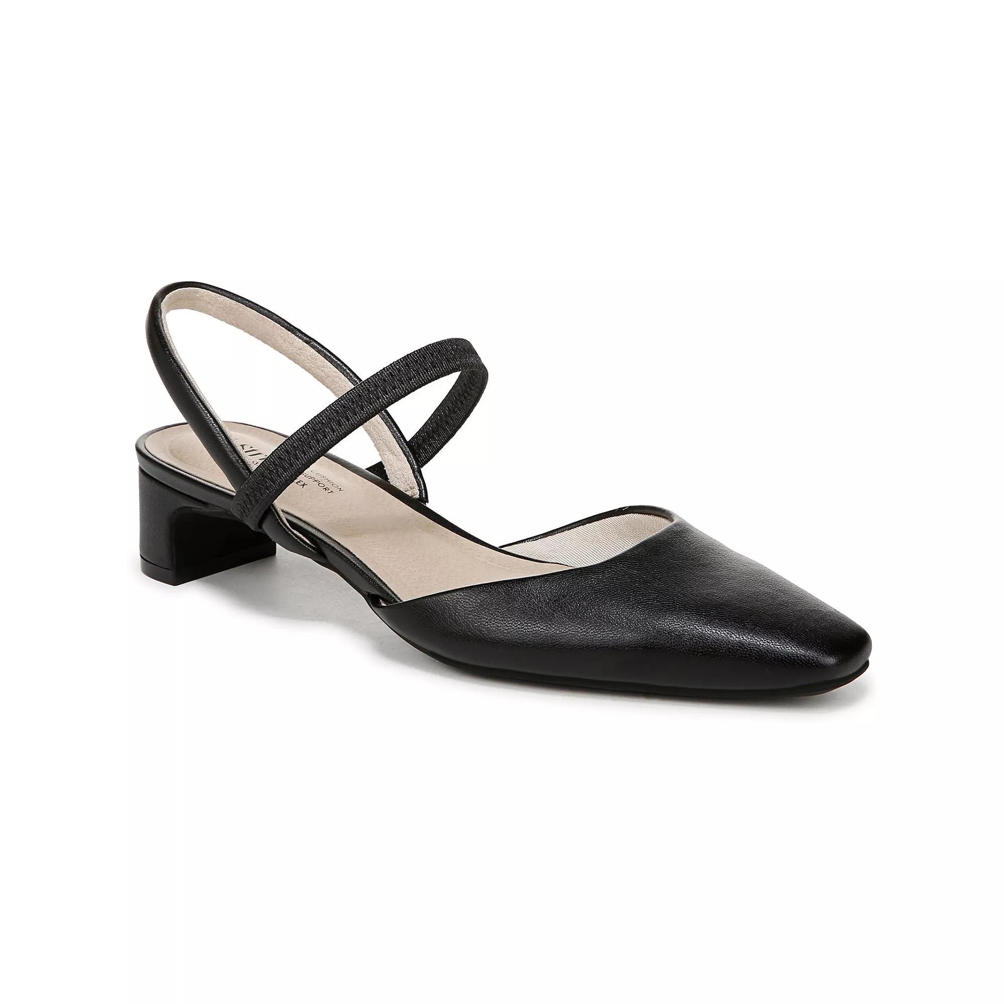 LifeStride Lainey Women's Slingback Pumps, Size: 6 Wide, Black Faux Product Image