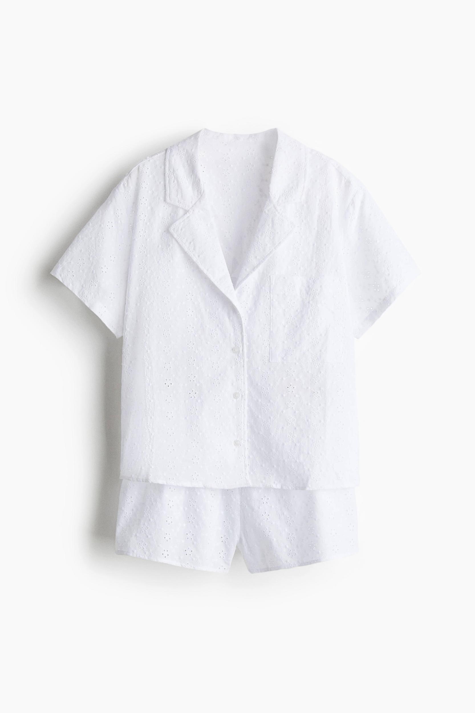 Pajamas with Eyelet Embroidery Product Image