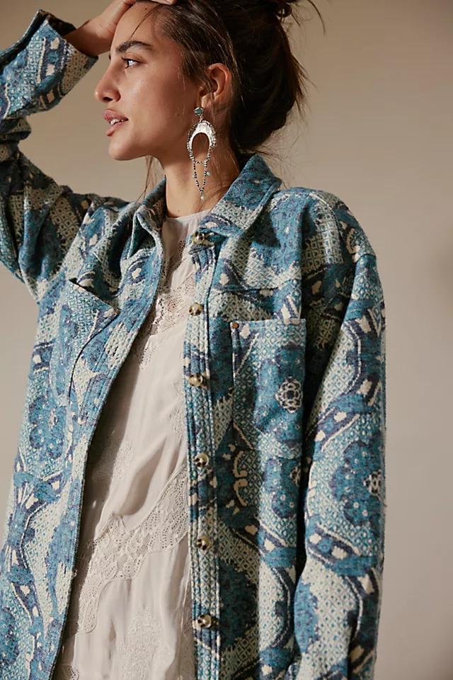 We The Free Brick Lane Jacquard Maxi Shirt Jacket Product Image