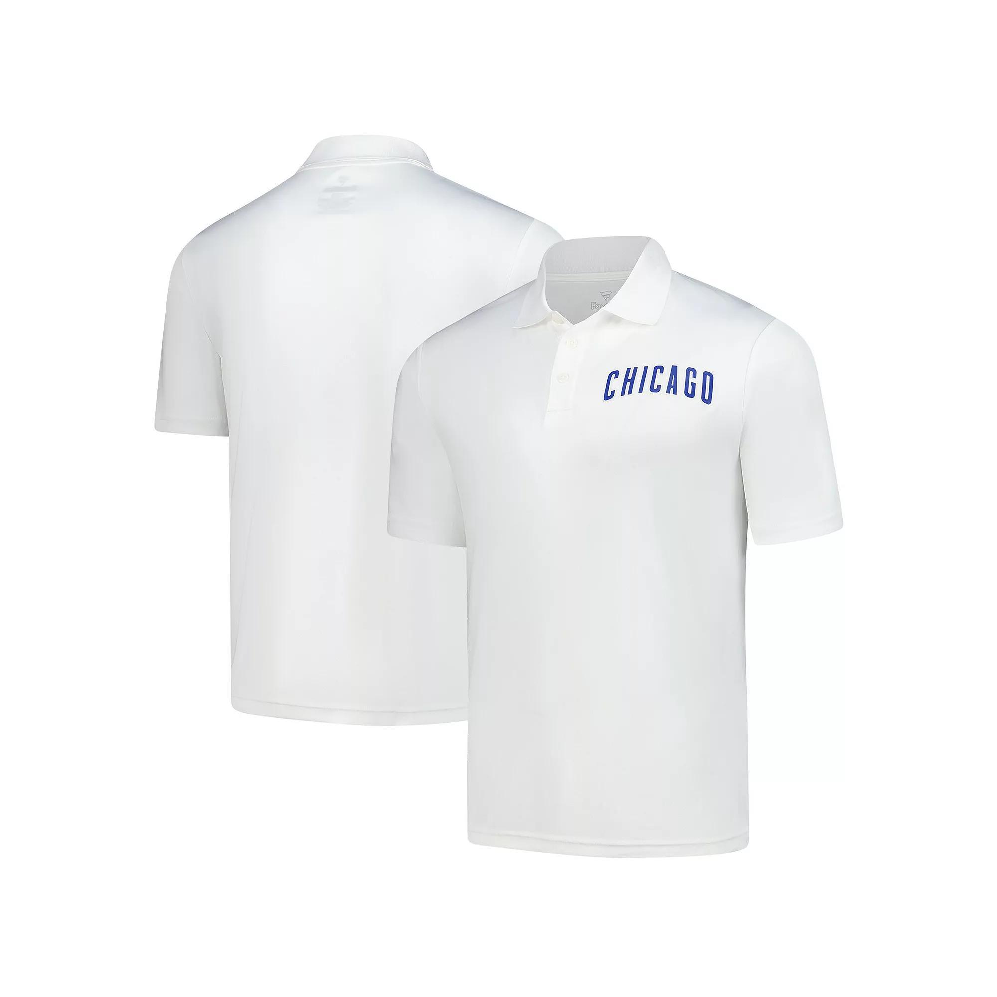 Men's Fanatics White Chicago Cubs Component Polo, Size: Small Product Image