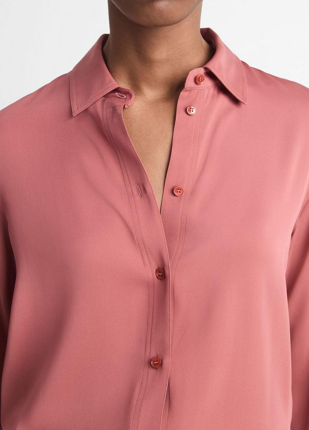 Womens Silk Slim-Fit Blouse, Azure Gem, Size XXS Vince Product Image