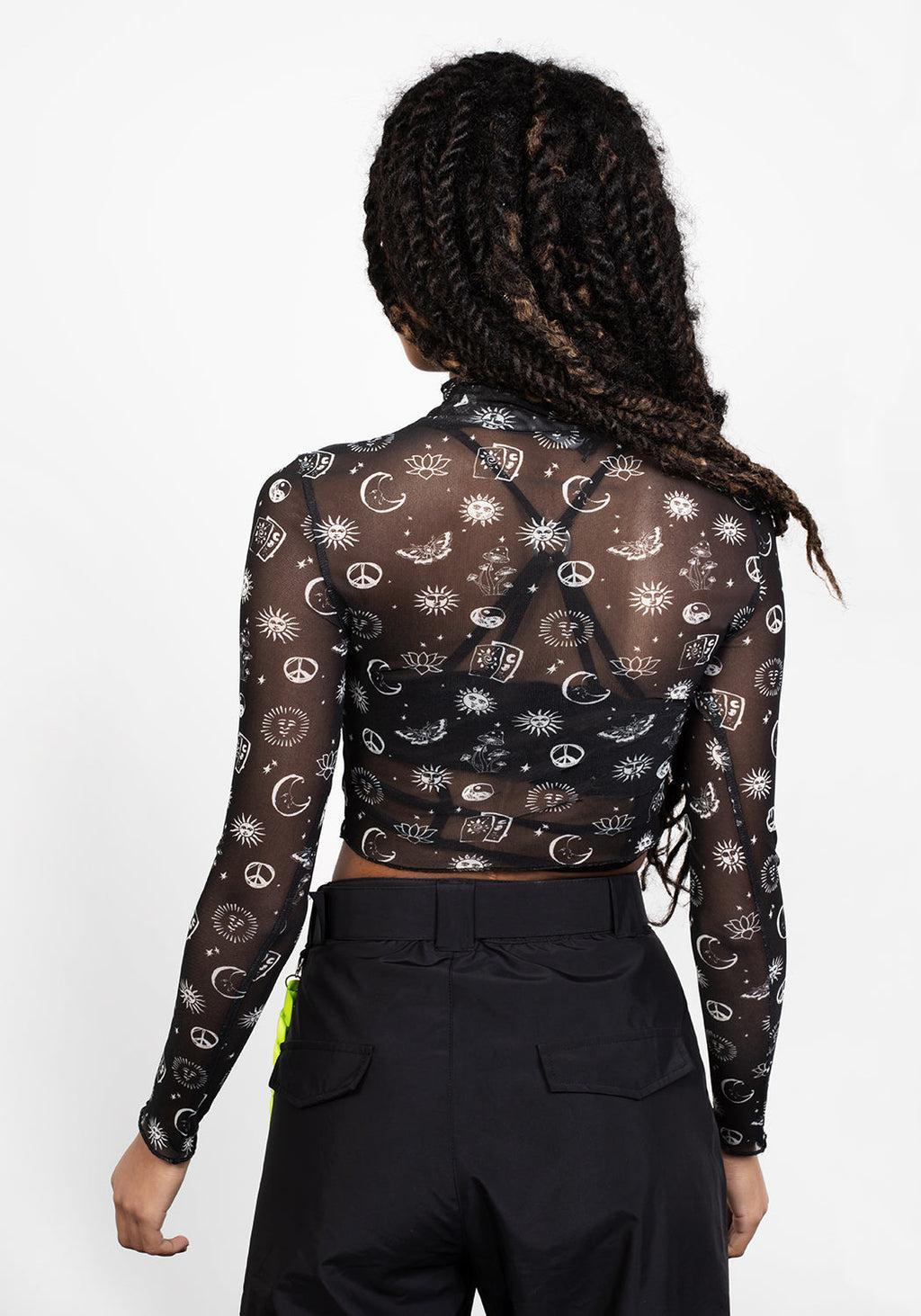 EUPHORIA LETTUCE EDGE MESH CROP TOP Product Image