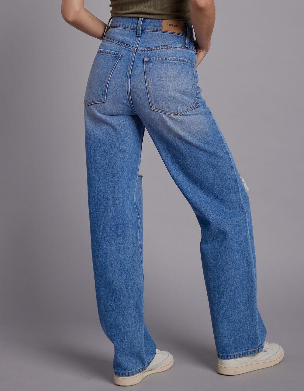RSQ Womens High Rise Baggy Jeans - MEDIUM WASH Product Image