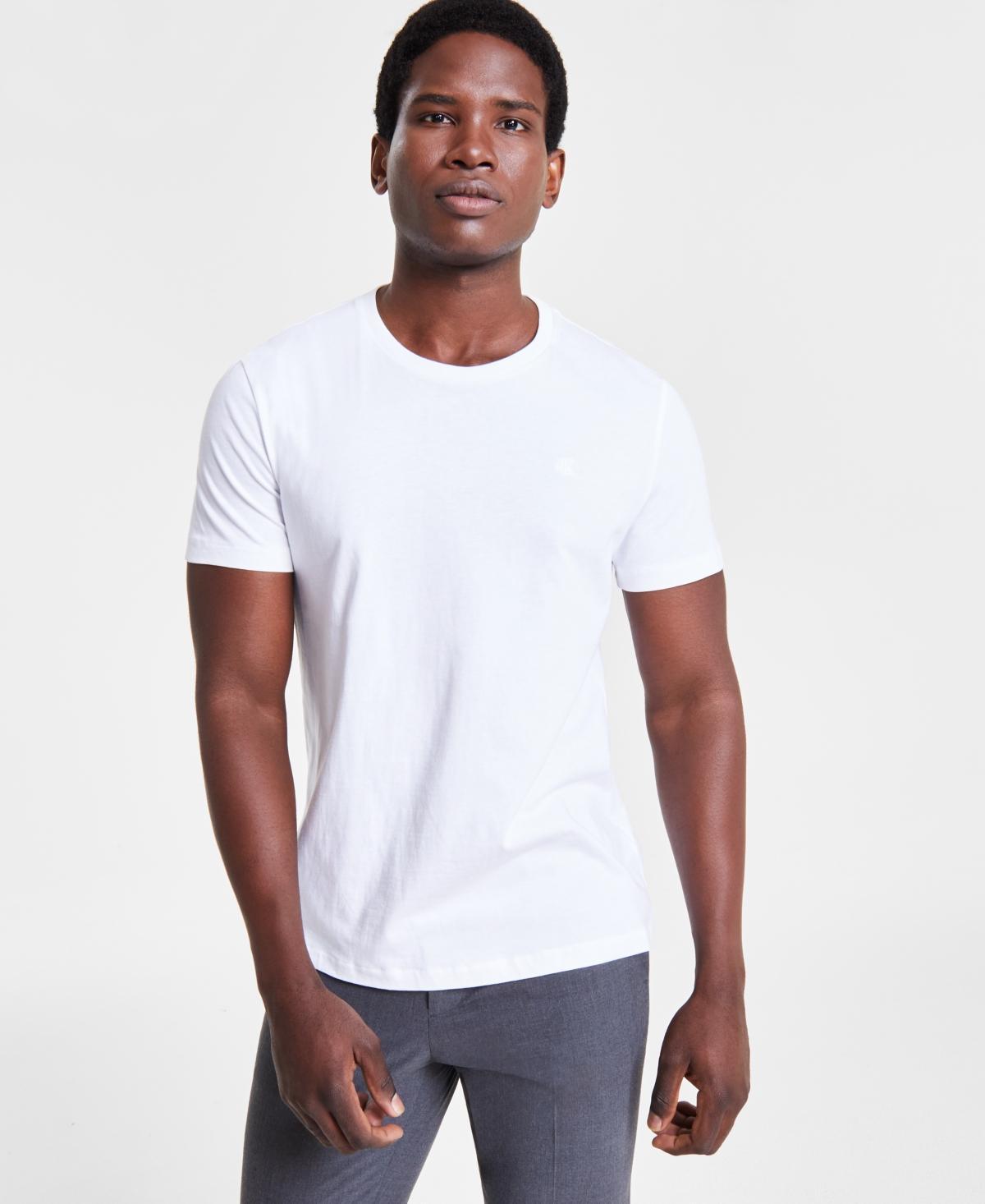 Calvin Klein Men's Smooth Cotton Monogram Logo T-Shirt - Grey - XXL Product Image