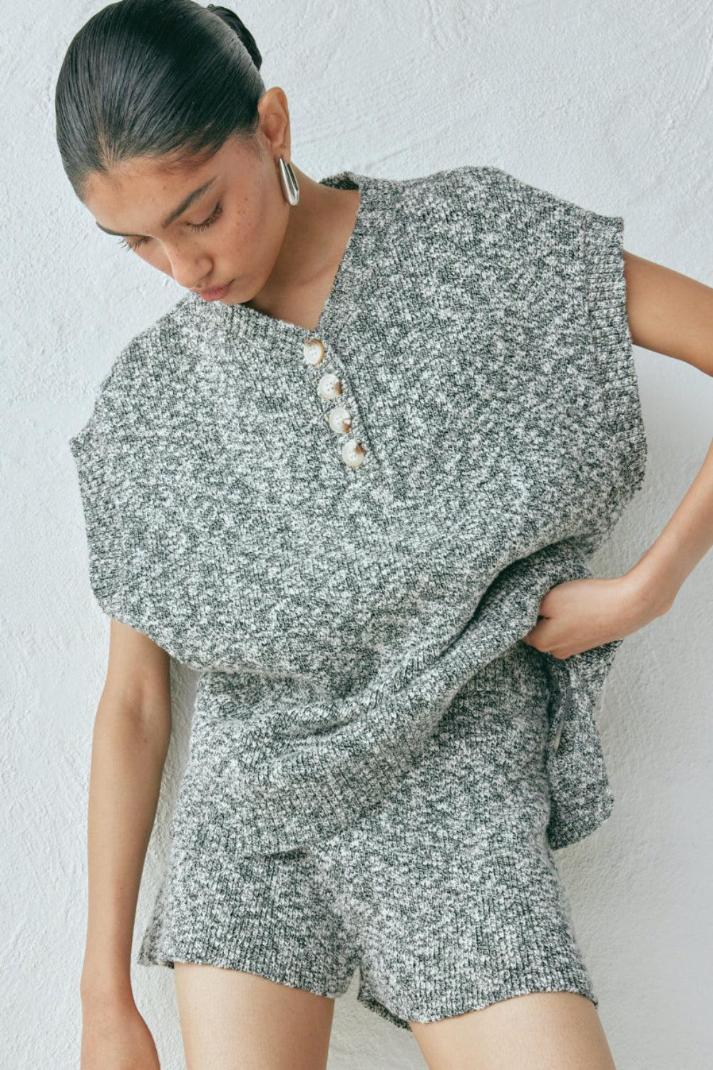 Shai Knit Shorts Grey Marle Product Image
