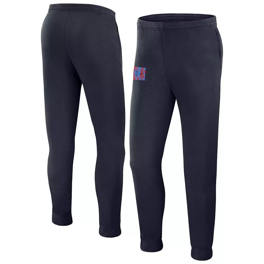 Men's Nike Navy Barcelona Fleece Team Pants, Size: Medium, Bar Blue Product Image