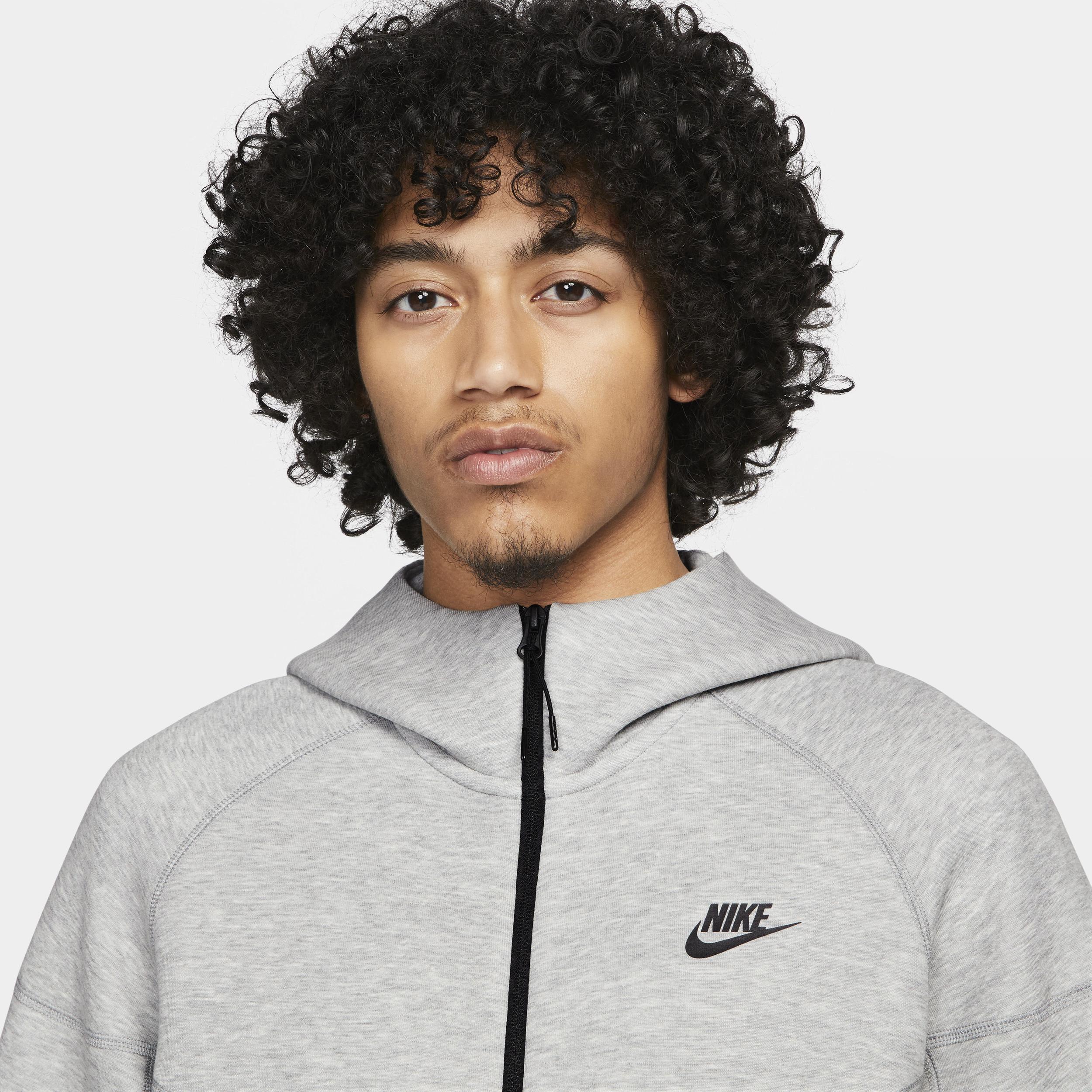Nike Tech Fleece full zip hoodie in gray Product Image