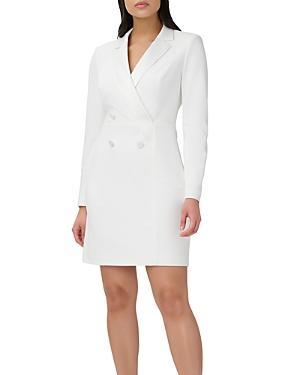 Adrianna Papell Stretch V-Neck Long Sleeve Blazer Dress Product Image
