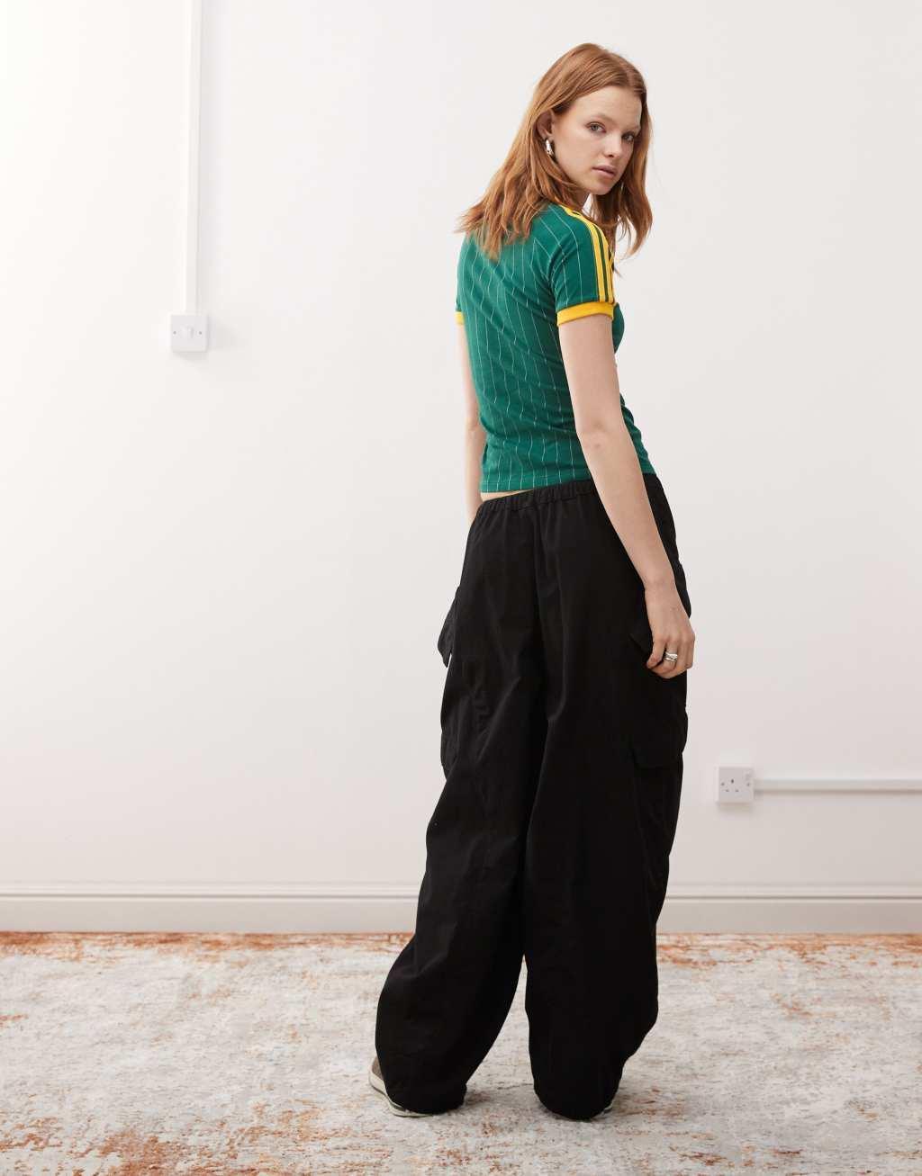 COLLUSION oversized tie pants in black Product Image