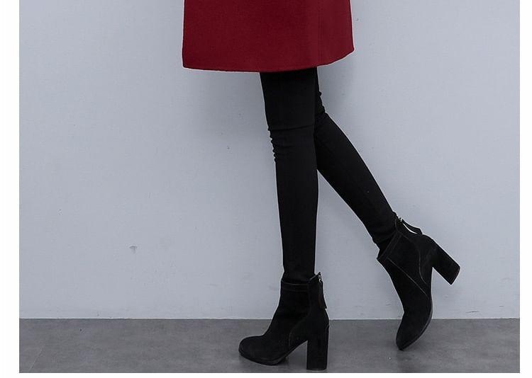 Collared Plain Button Coat Product Image