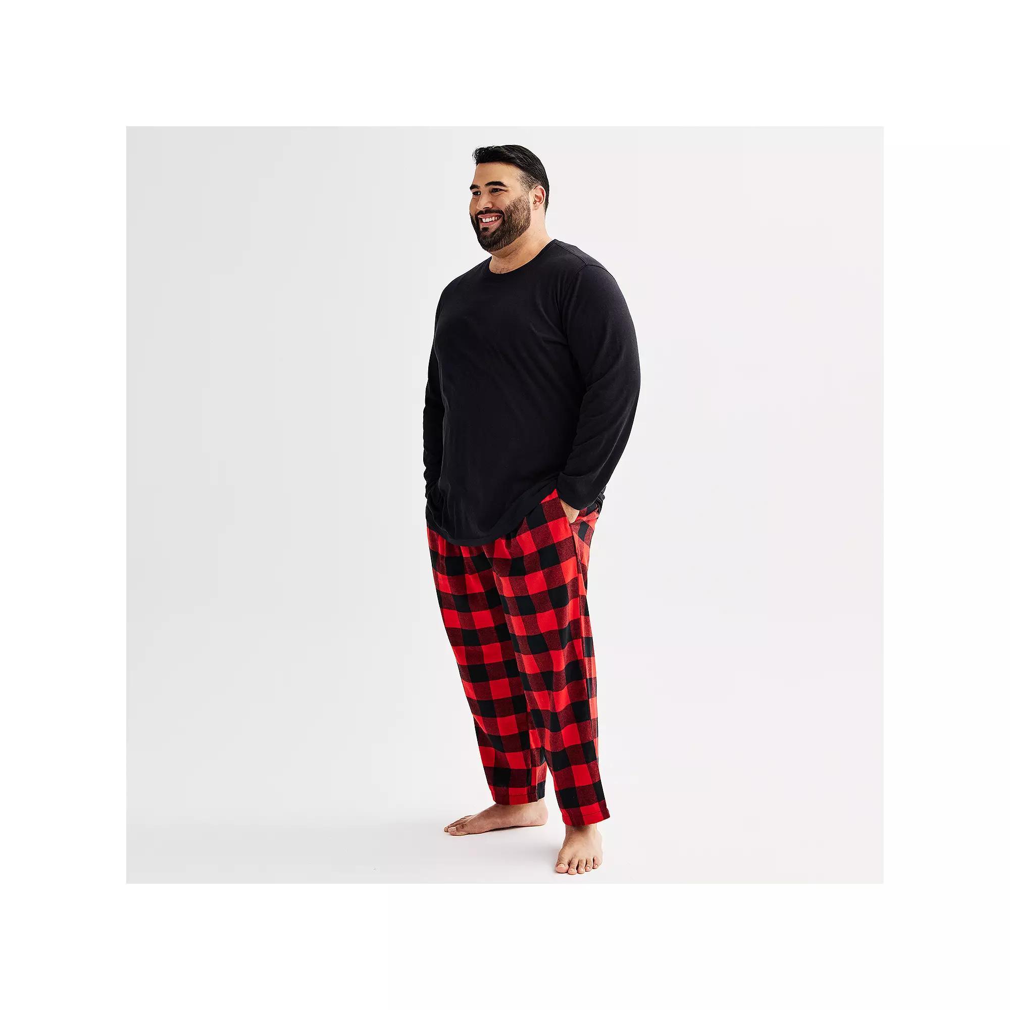 Big & Tall Sonoma Goods For Life 2-pc. Long Sleeve Pajama Top & Flannel Pajama Pant Set, Mens Product Image