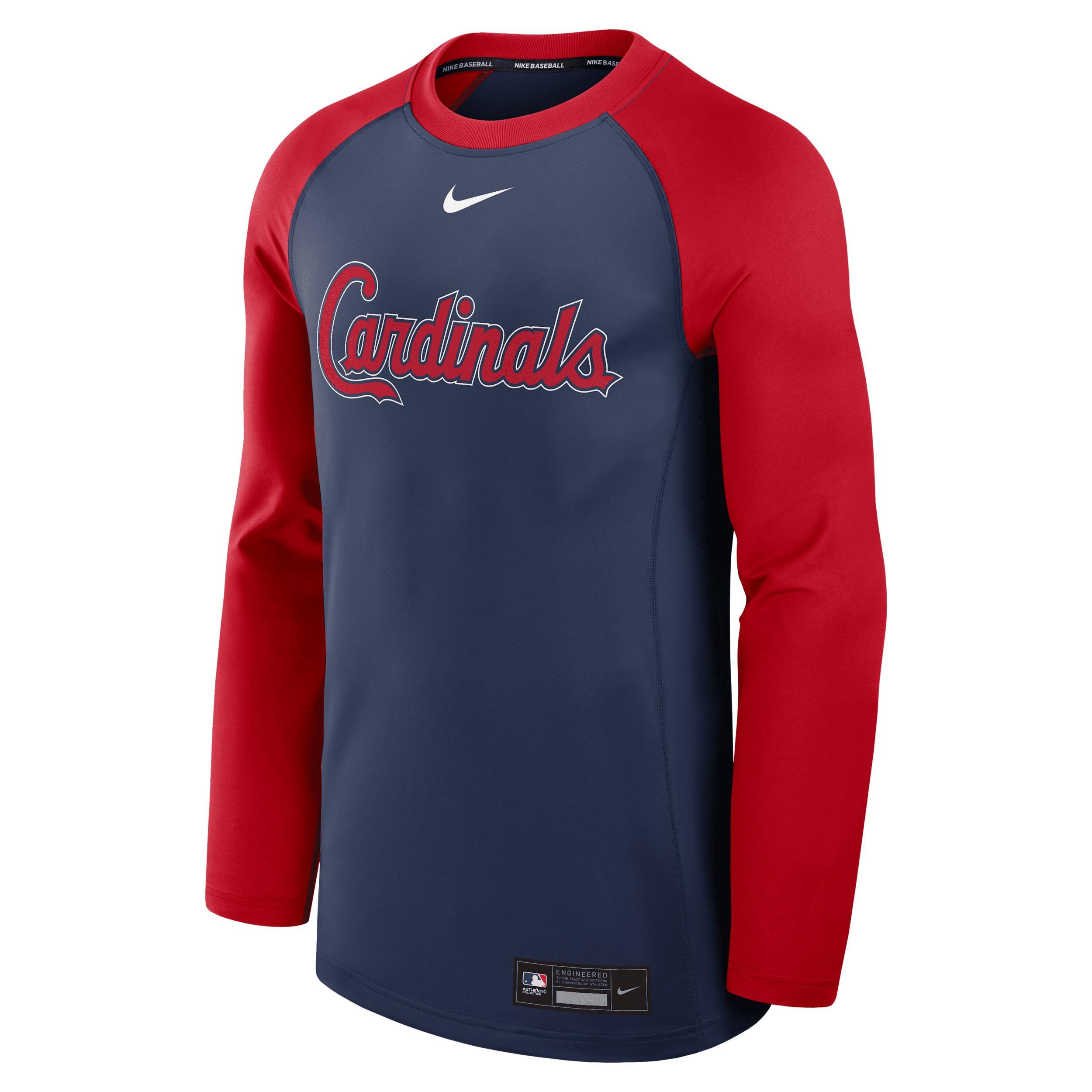 St. Louis Cardinals Authentic Collection Game Time Nike Men's Dri-FIT MLB Pullover Crew Product Image