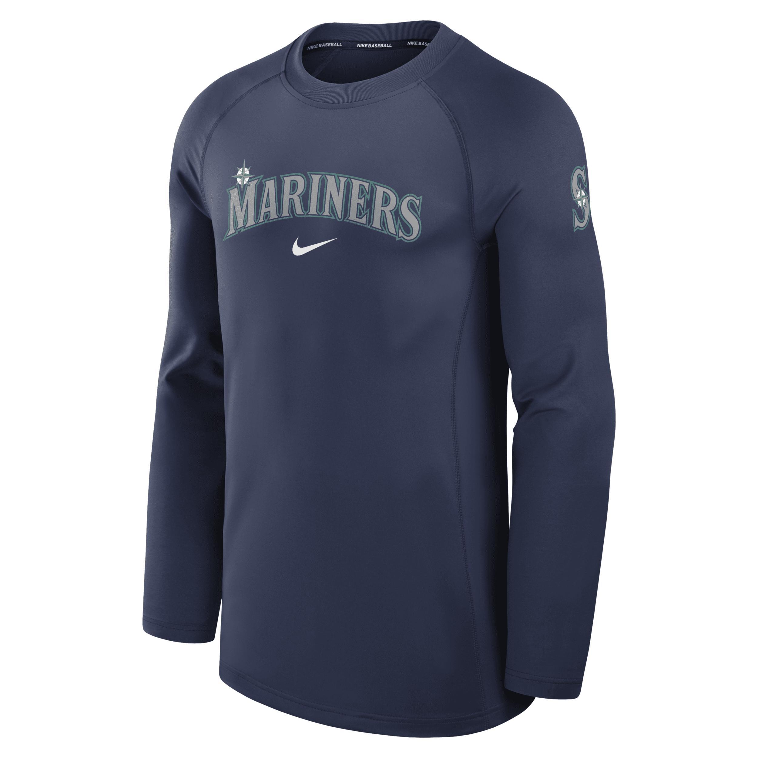 Seattle Mariners Authentic Collection Game Time Nike Mens Dri-FIT MLB Long-Sleeve T-Shirt Product Image