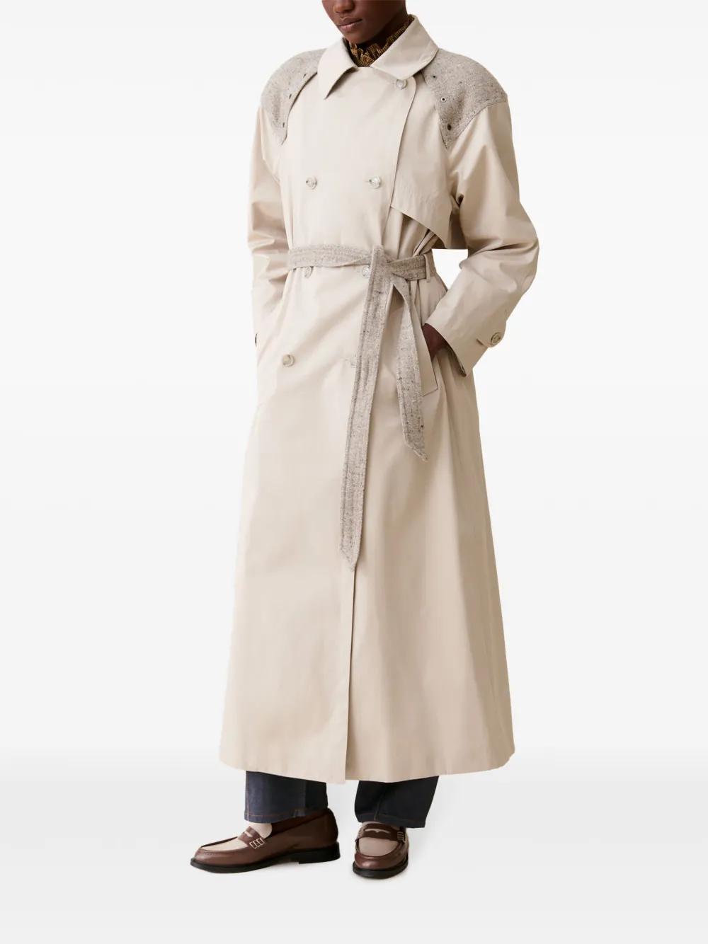 panelled trench coat Product Image