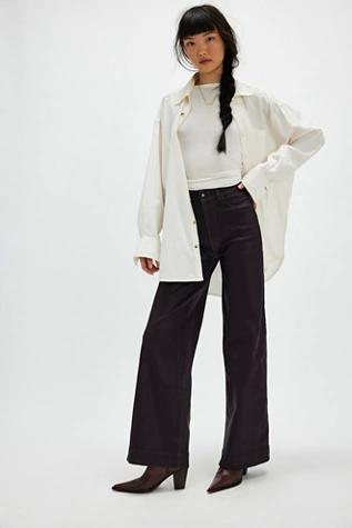 DL1961 Hepburn Coated Wide-Leg Jeans Product Image