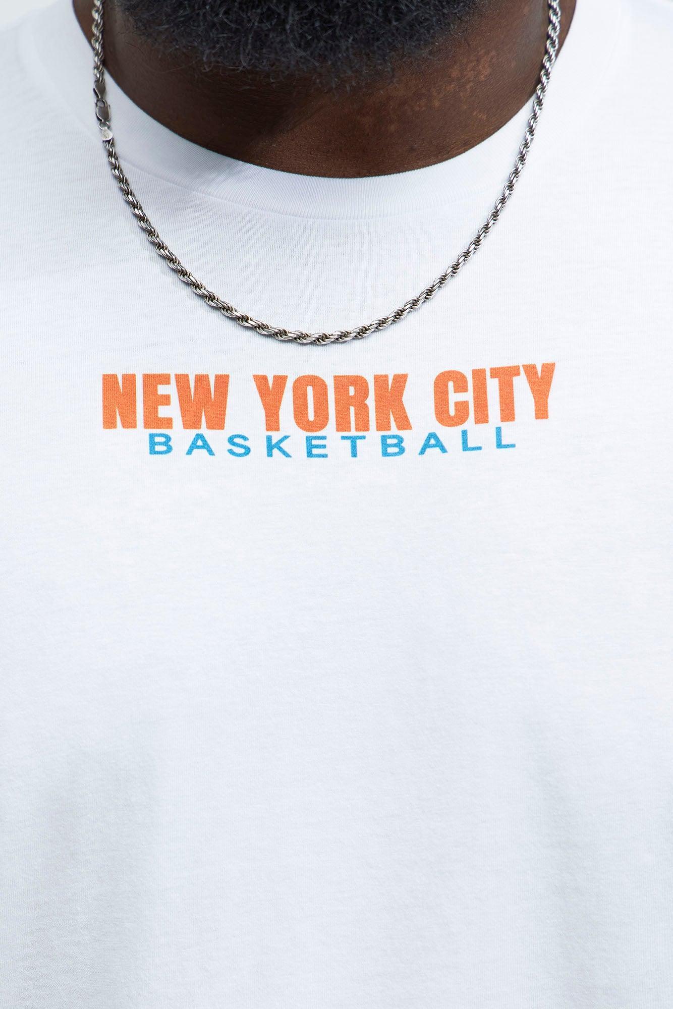 NYC Basketball Short Sleeve Tee - White Product Image
