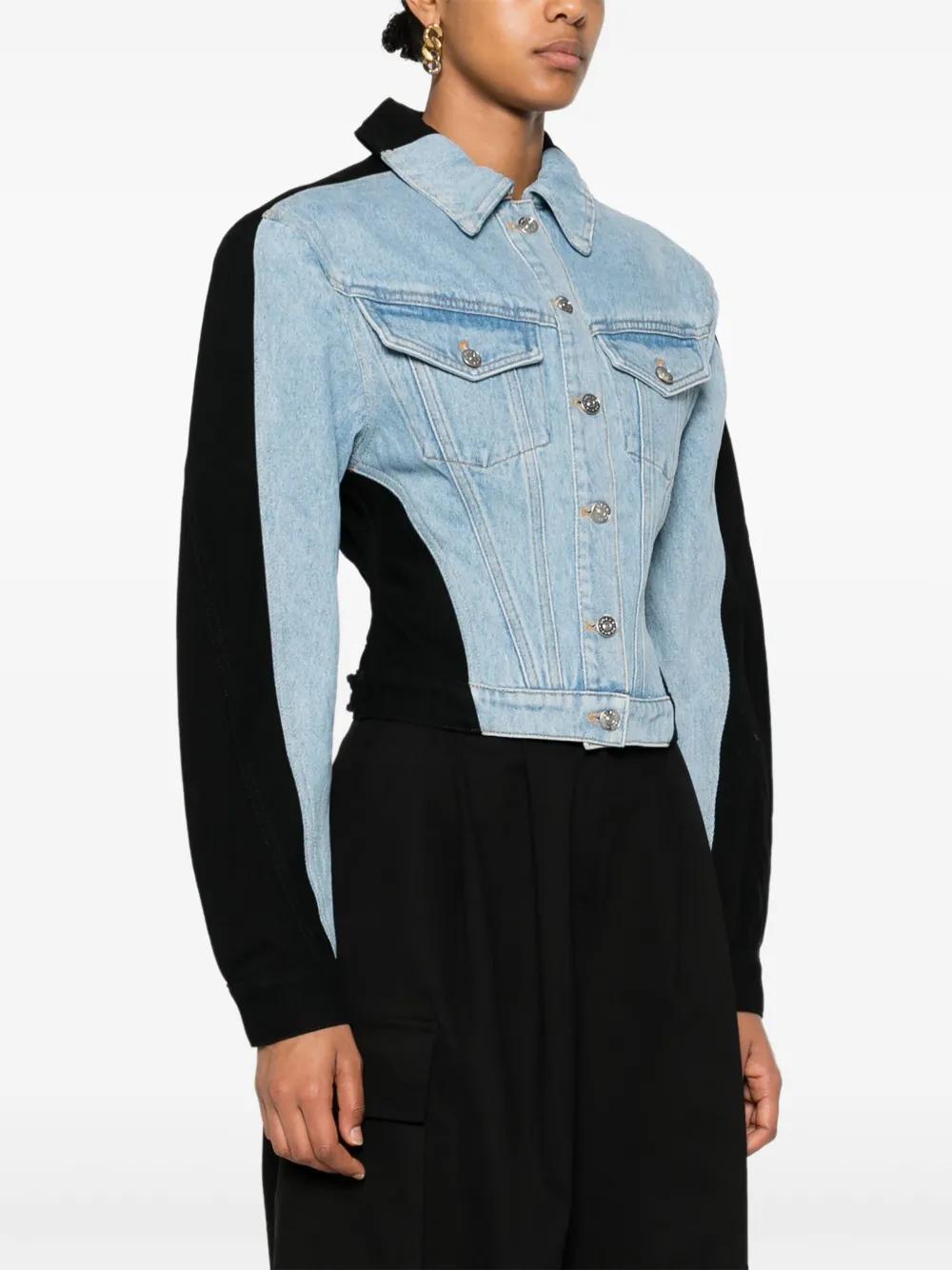 colour-block denim jacket Product Image