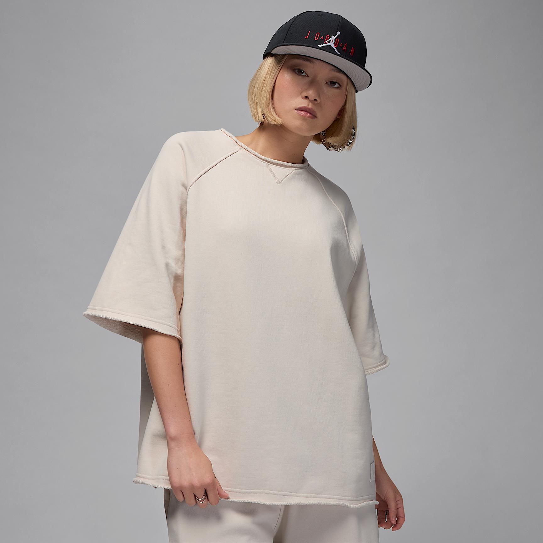 Women's Jordan Flight Fleece Oversized Short-Sleeve French Terry Top Product Image