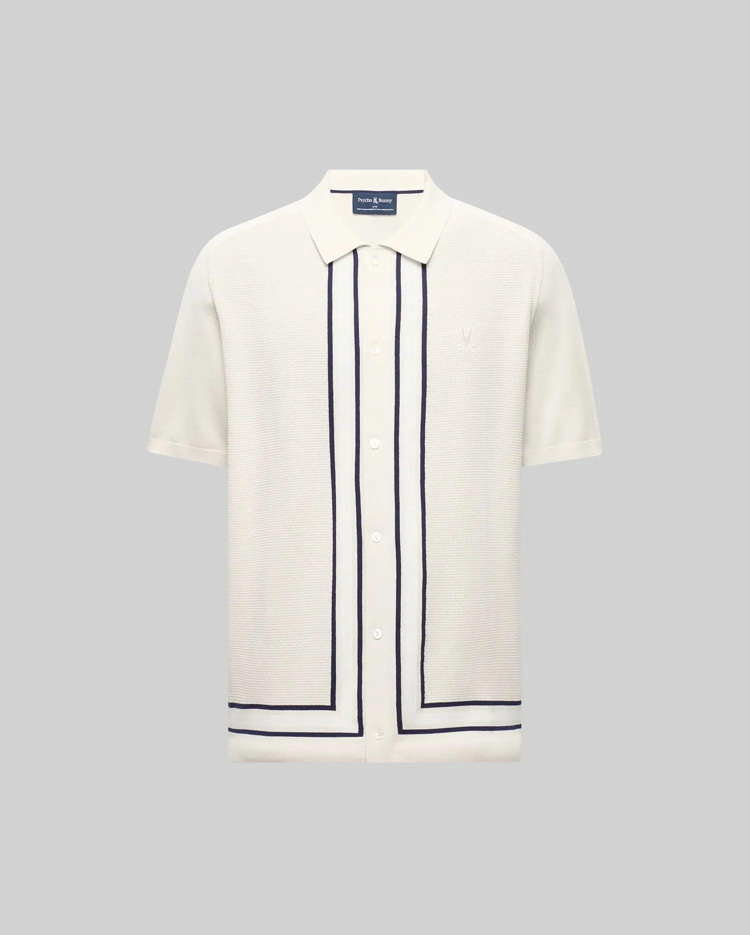 MENS DANNY BORDER STRIPE KNIT SHIRT - MT0400053 Product Image