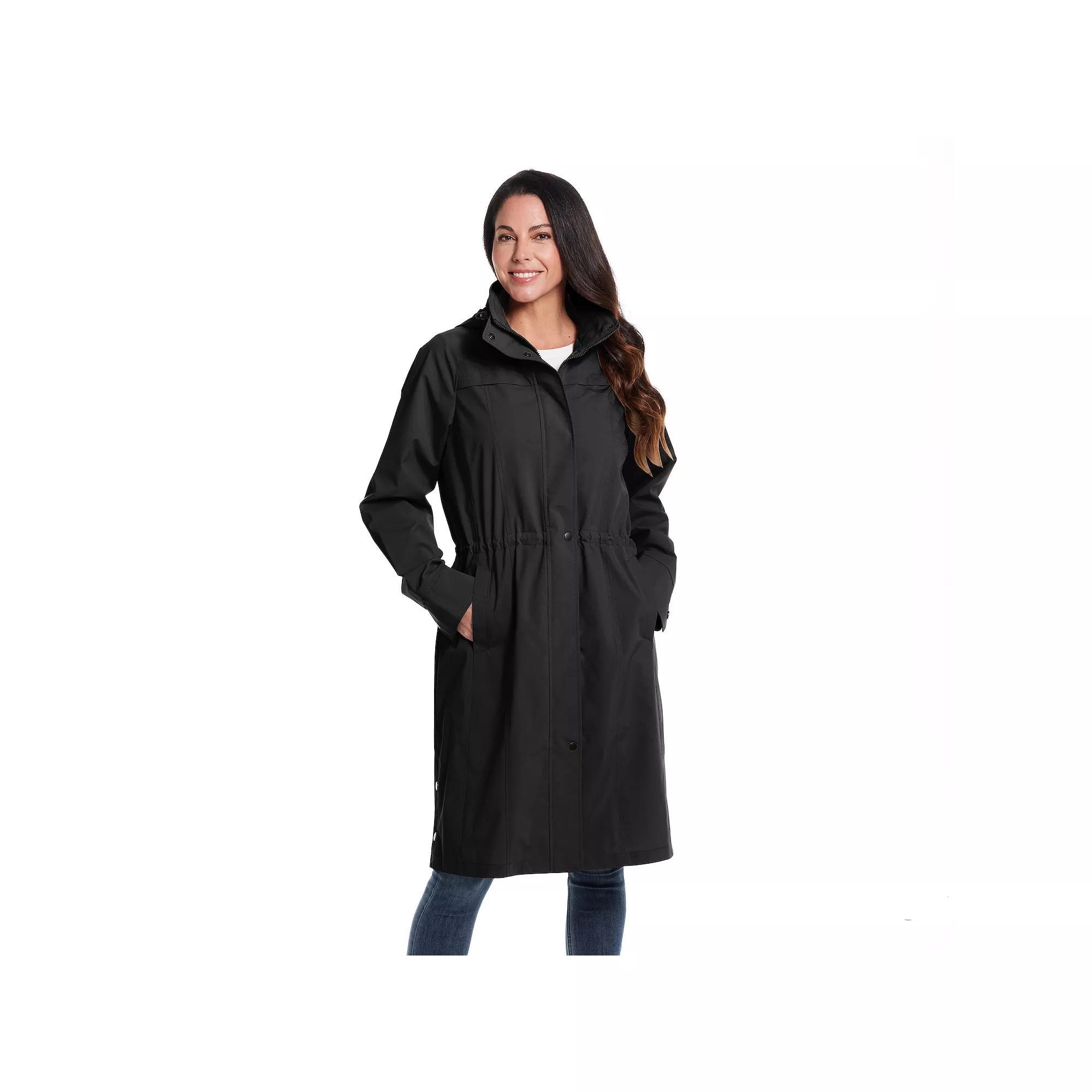 Women's Gallery Packable Rain Coat, Size: Large, Brown Product Image