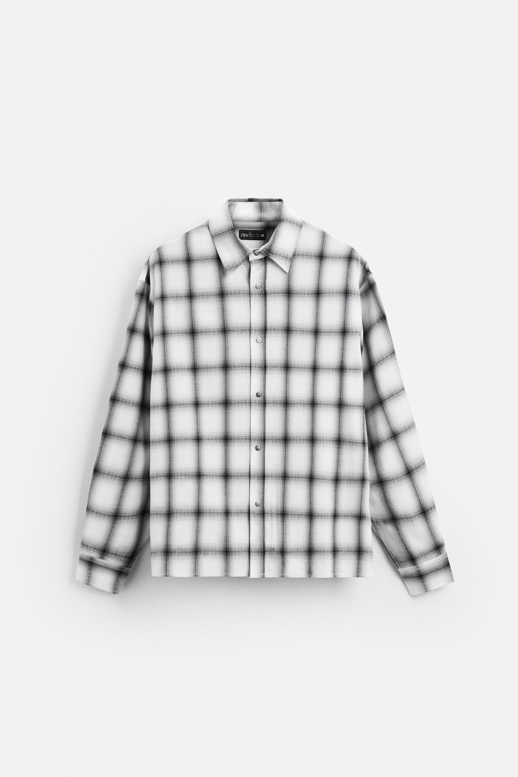 RELAXED FIT PLAID SHIRT Product Image