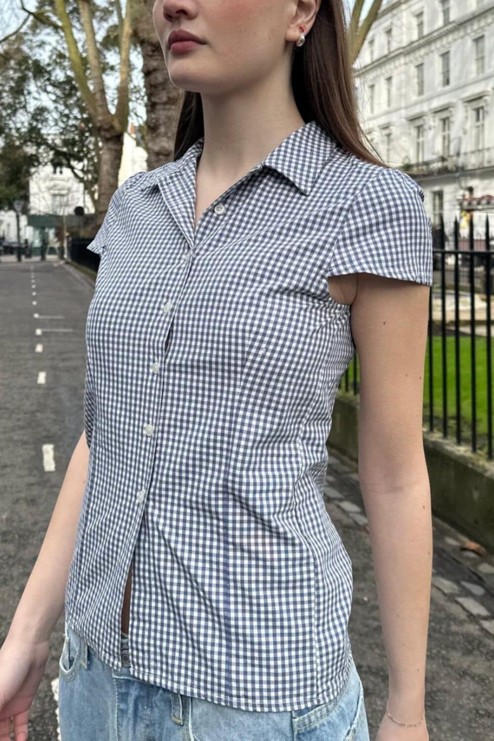Rue Plaid Top Product Image