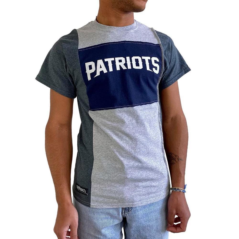 Men's Refried Apparel Heather Gray New England Patriots Sustainable Split T-Shirt, Size: Large, Grey Product Image