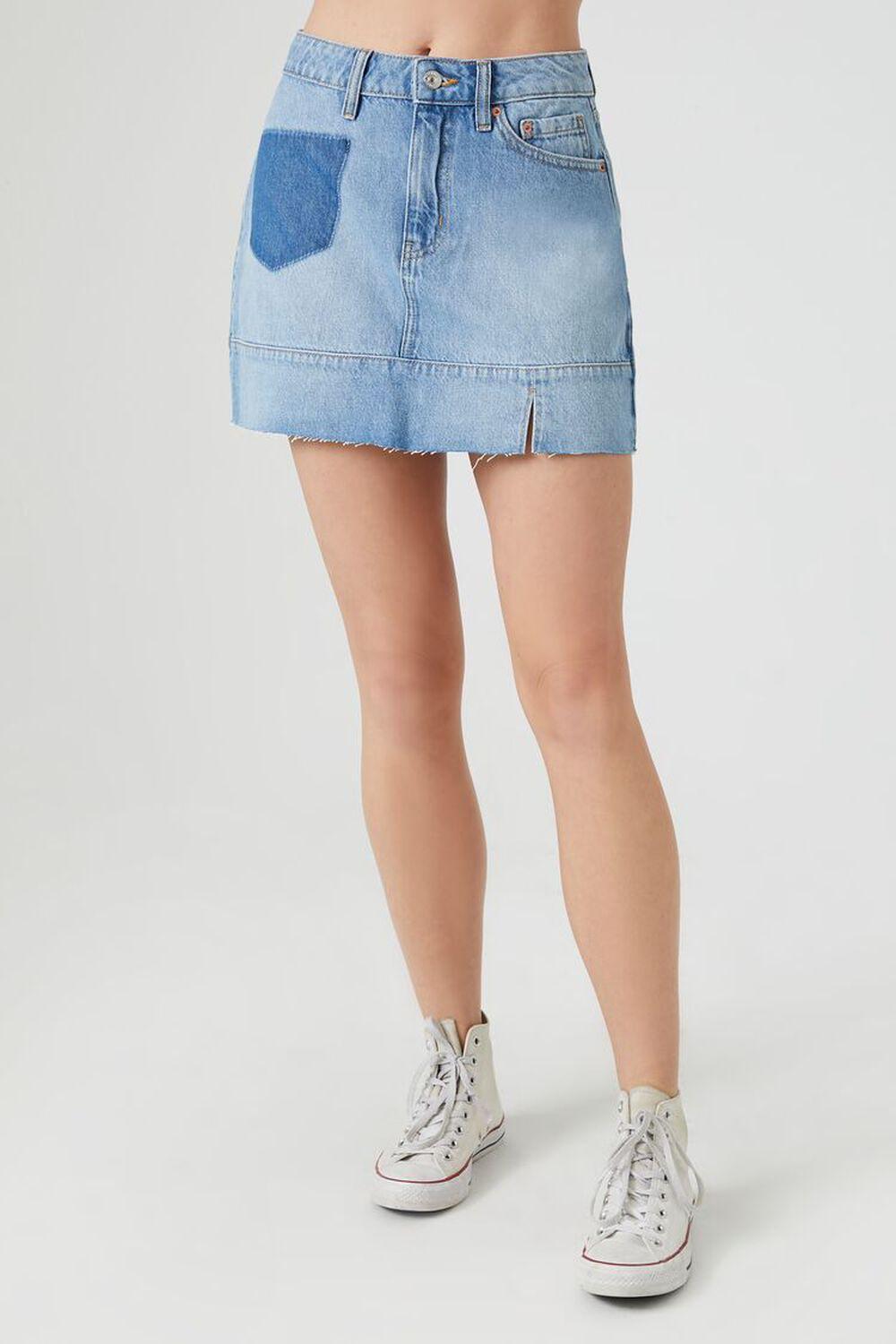 Denim Shadow Pocket Mini Skirt | Forever 21 Product Image