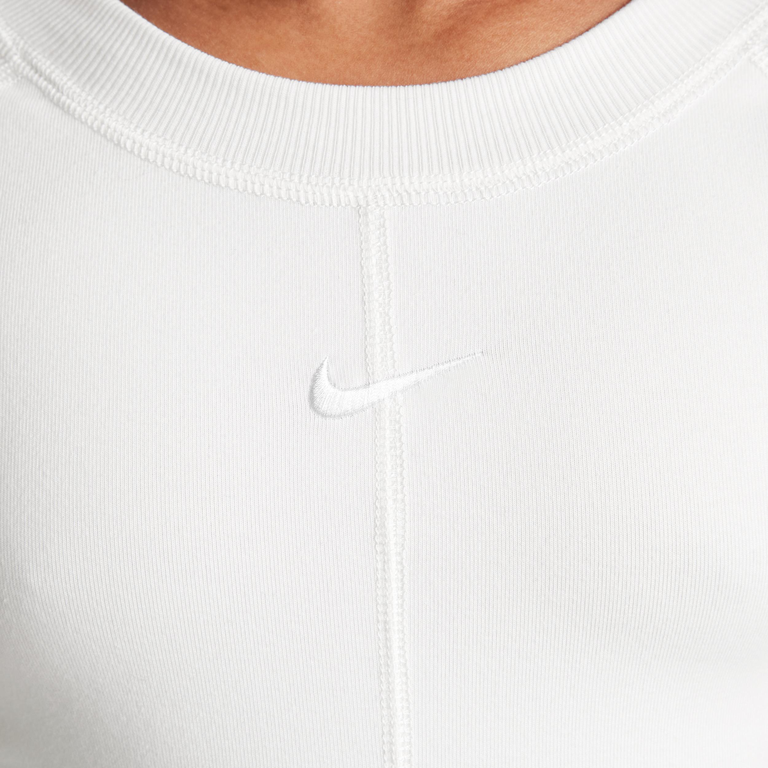 Nike Kids' Crop Long Sleeve Top in Sail/White at Nordstrom Product Image
