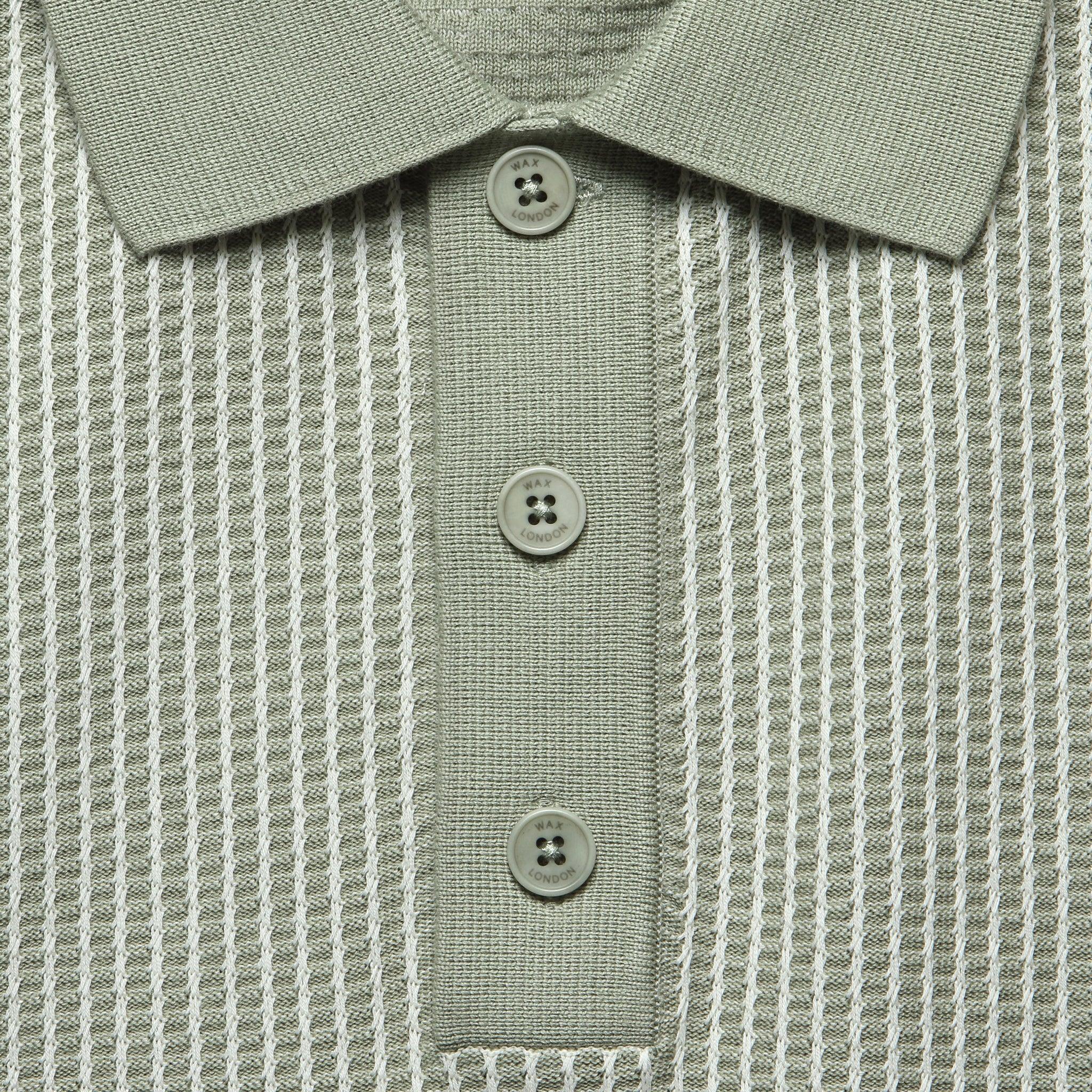 Ladder Stripe Turin Polo - Light Khaki Product Image