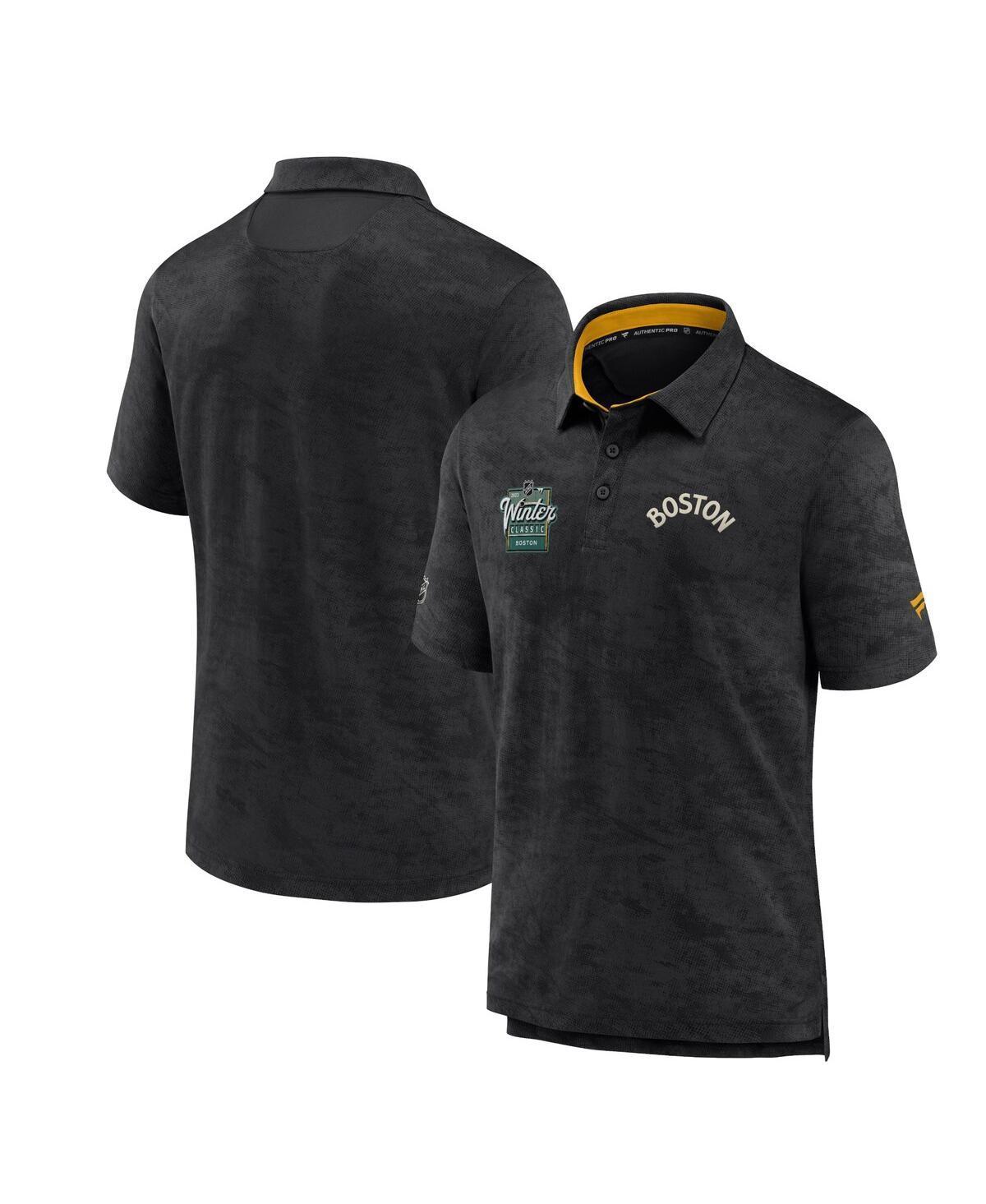 Men's Fanatics Black Boston Bruins 2023 NHL Winter Classic Authentic Pro Polo, Size: Small Product Image