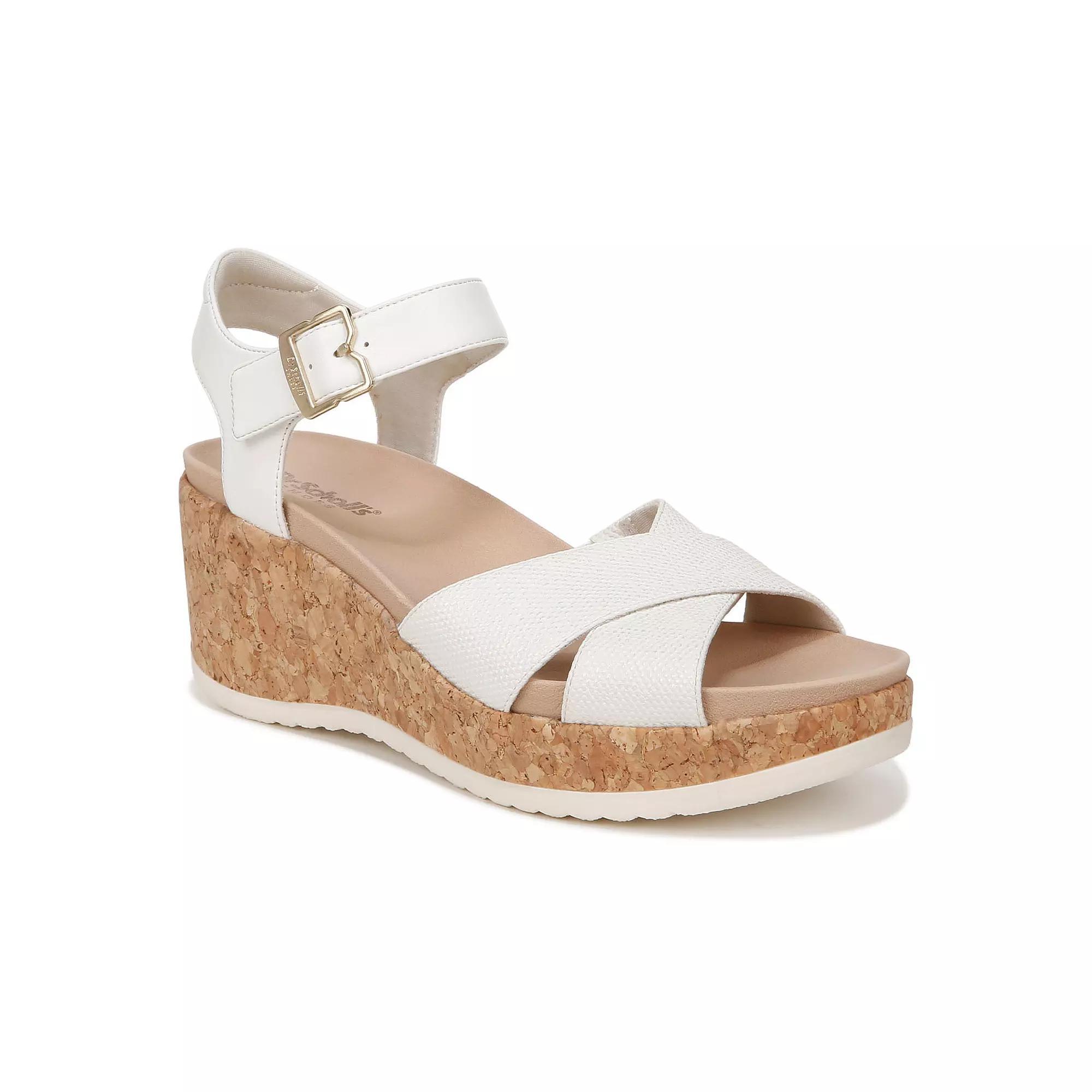 Dr. Scholl's Citrine Sun Women's Wedge Sandals, Size: 10, Off White Product Image