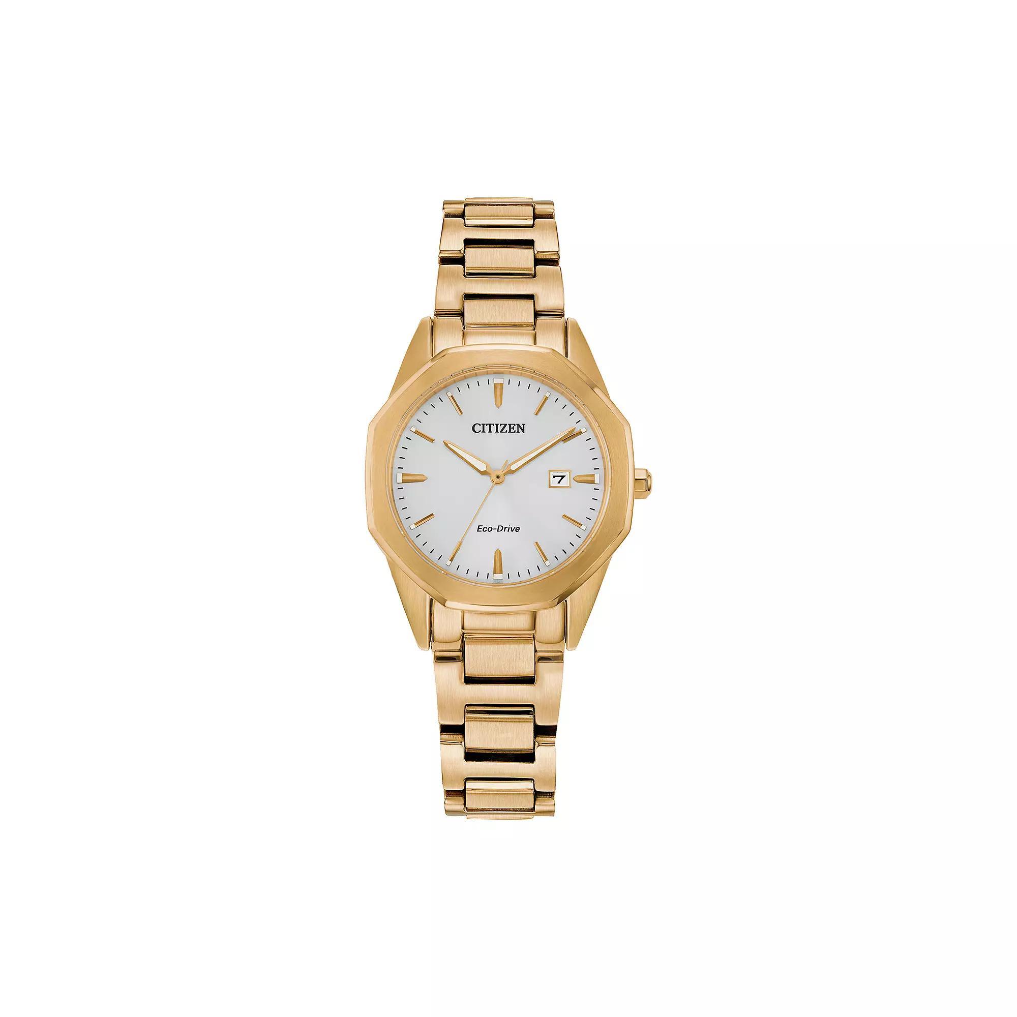 Citizen Eco-Drive Womens Corso Gold Tone Stainless Steel Watch - EW2582-59A Product Image