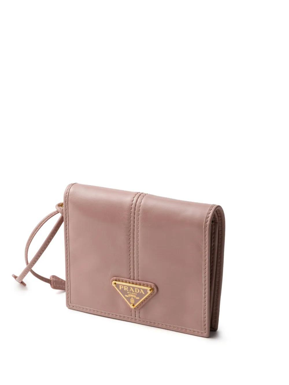 PRADA Small Leather Wallet In F010f Mughetto Product Image