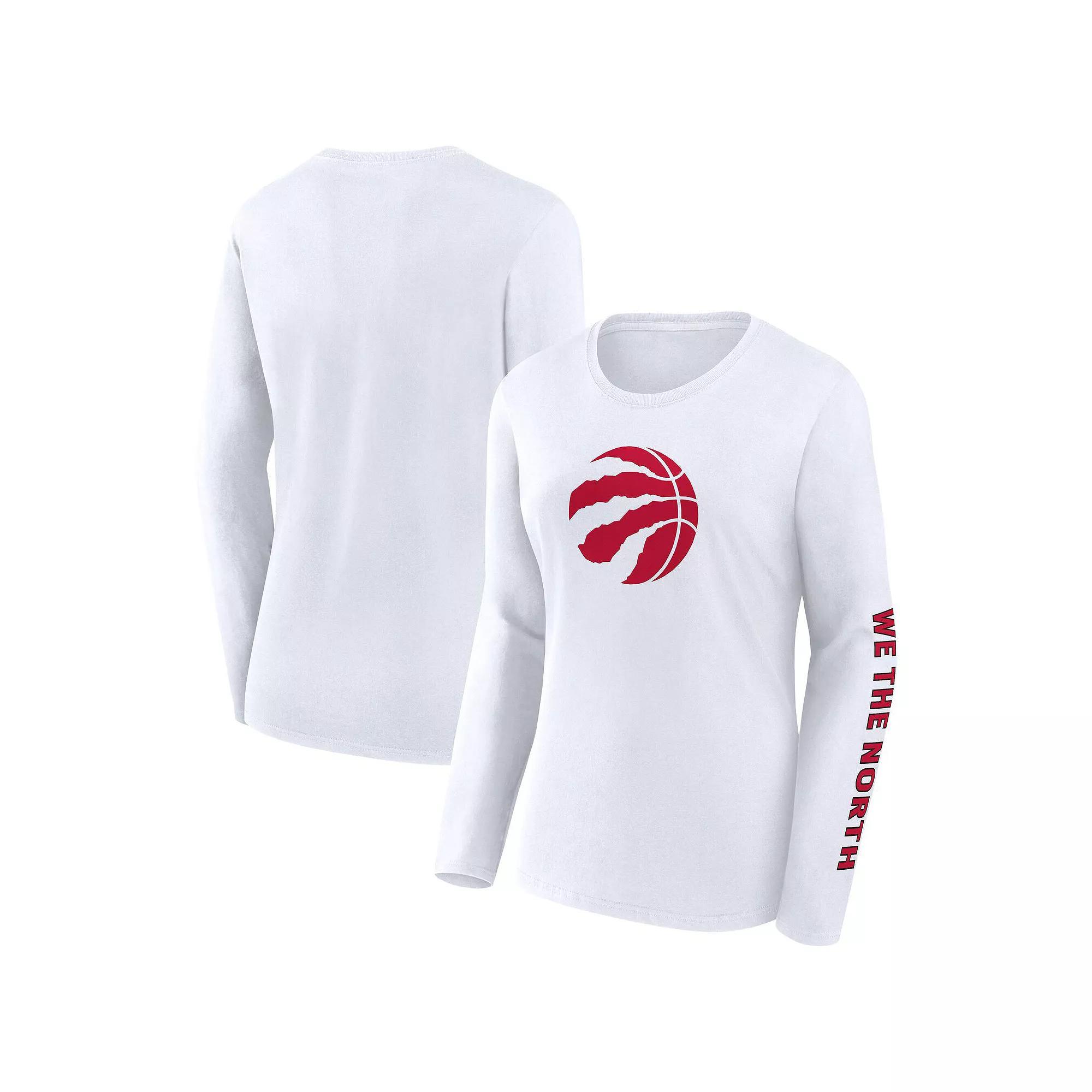 Women's Fanatics White Toronto Raptors Long Sleeve T-Shirt, Size: XS, Rpt White Product Image