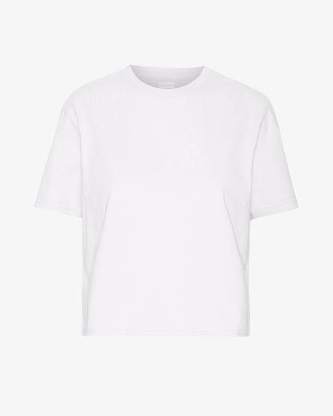 Organic Boxy Crop Tee - Optical White Product Image