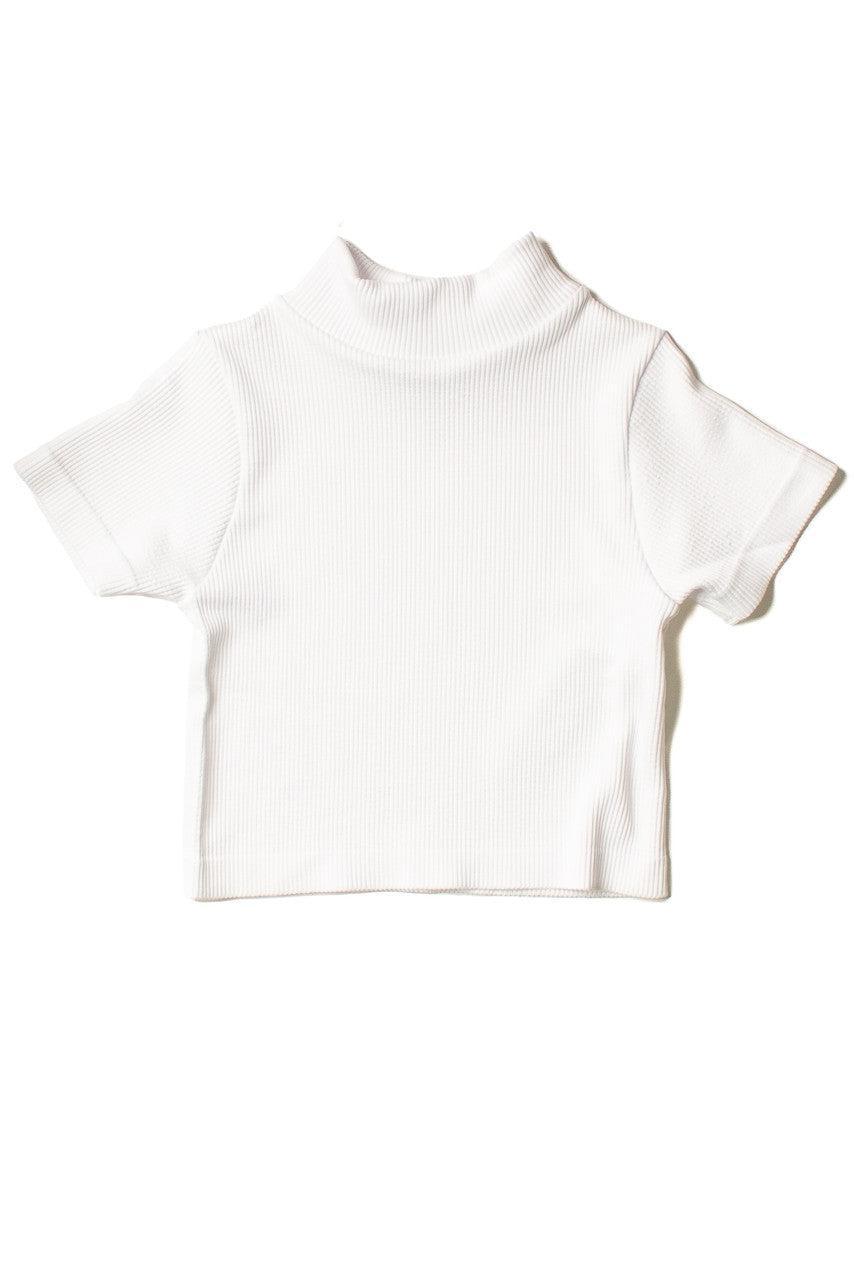 Seamless Short Sleeve Mock Neck Top Product Image