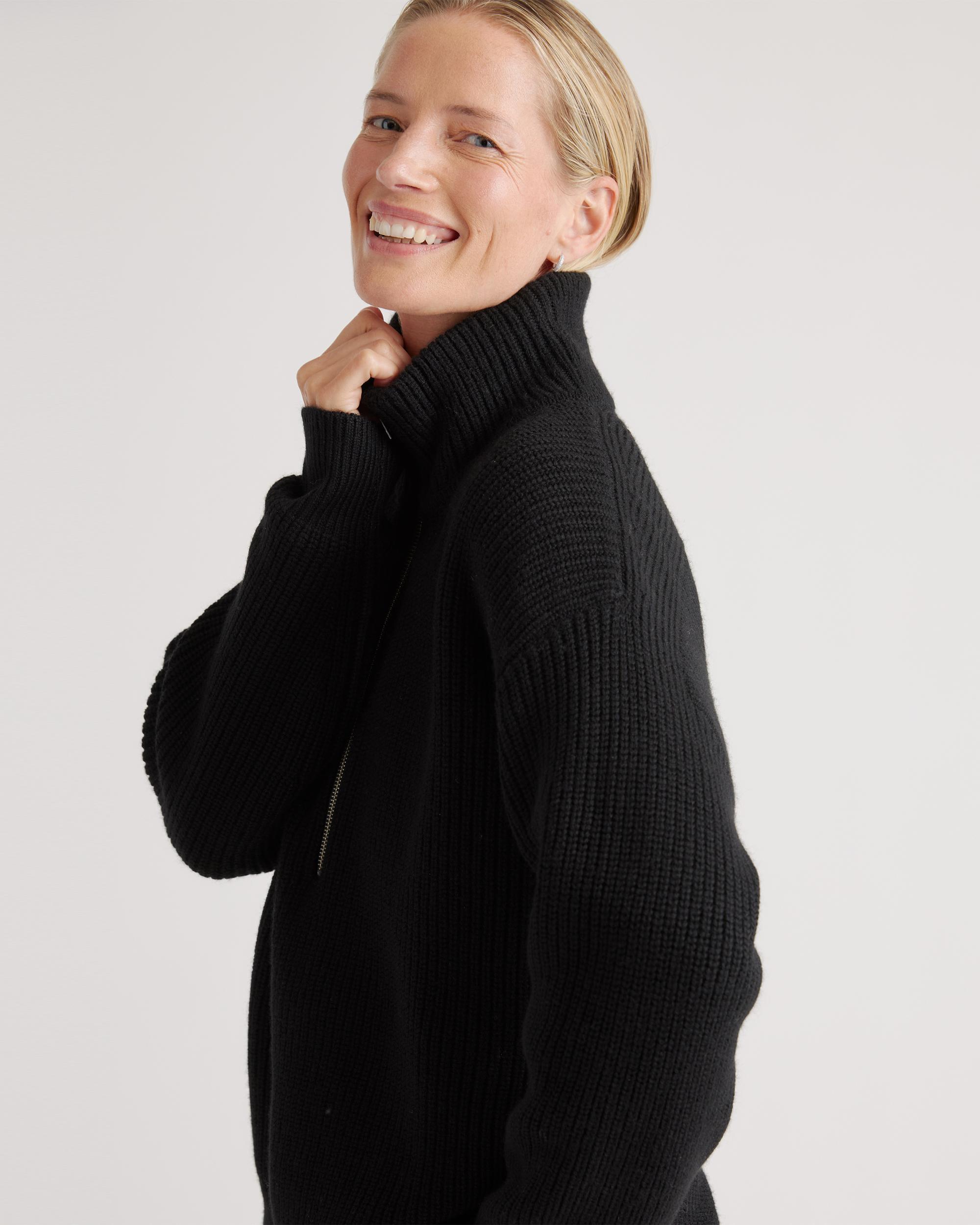 Quince | Women's Australian Merino Wool Half Zip Sweater Product Image