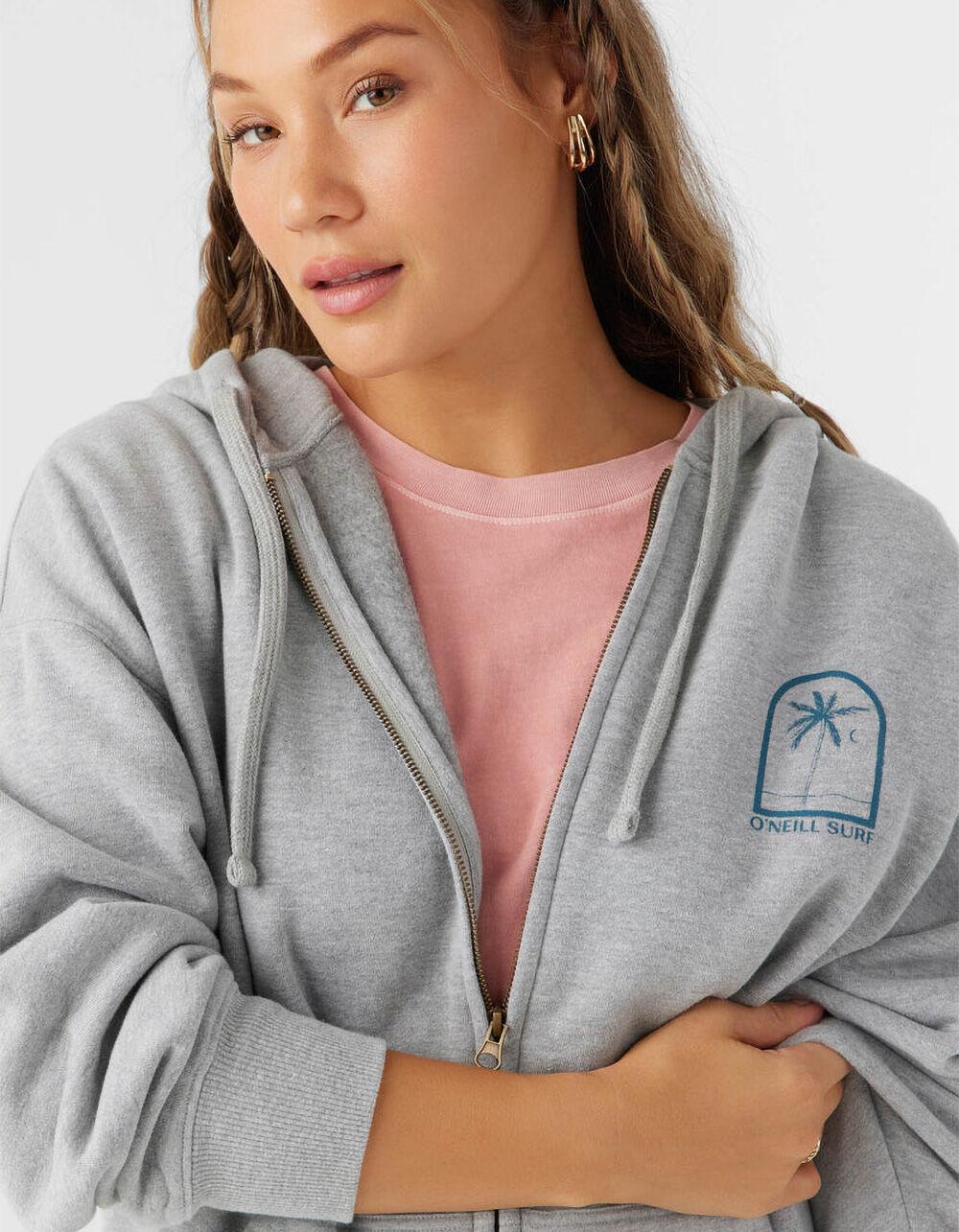 O'NEILL Byron Womens Oversized Zip-Up Hoodie - HEATHER GRAY Product Image