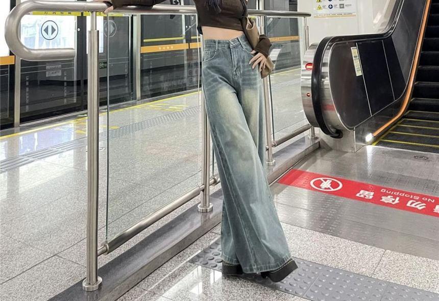 High-Rise Wide-Leg Jeans Product Image