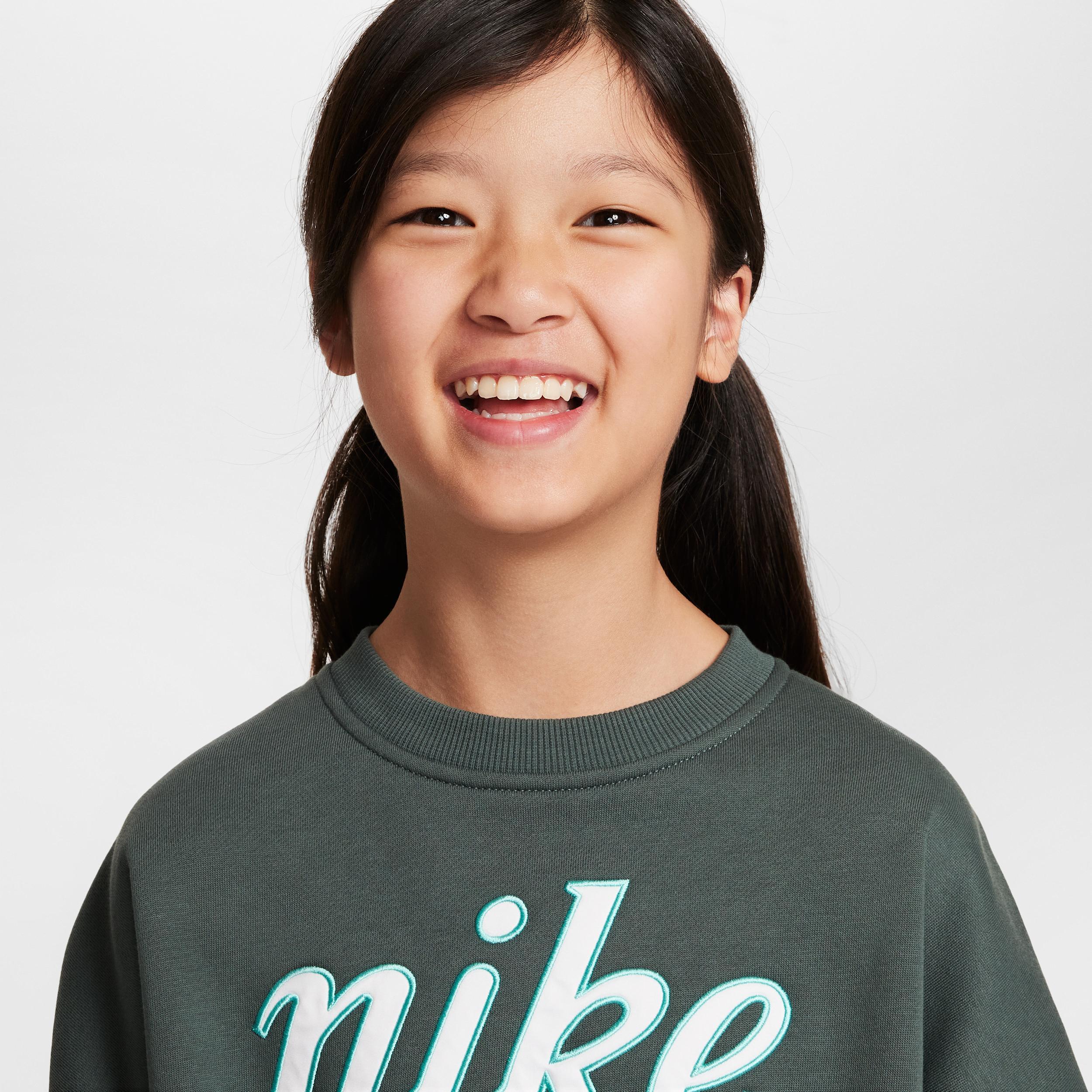 Women's Nike Sportswear Club Fleece Girls' Boxy Crew-Neck Sweatshirt Product Image