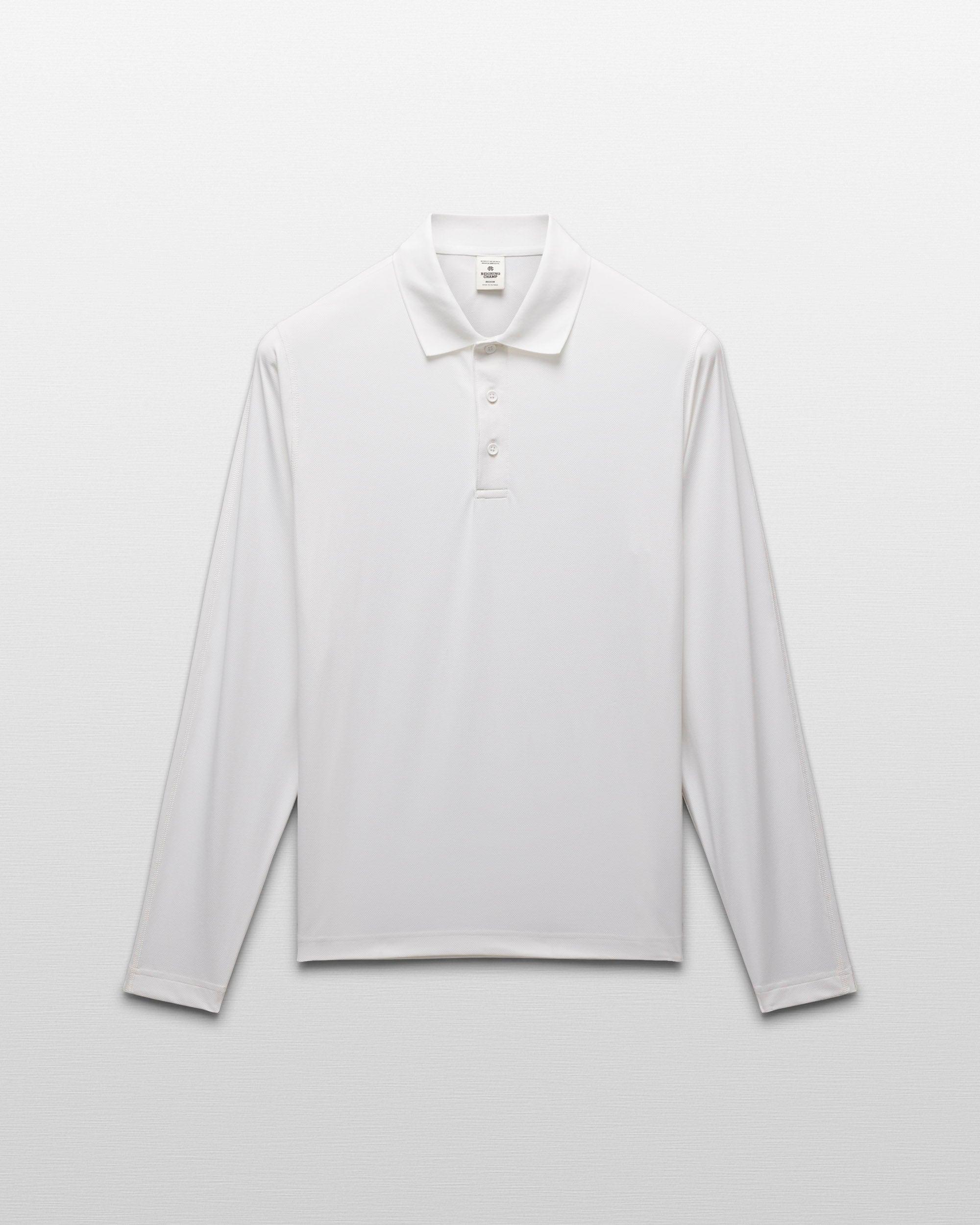 Tech Pique Playoff Long Sleeve Polo - Vault Male Product Image