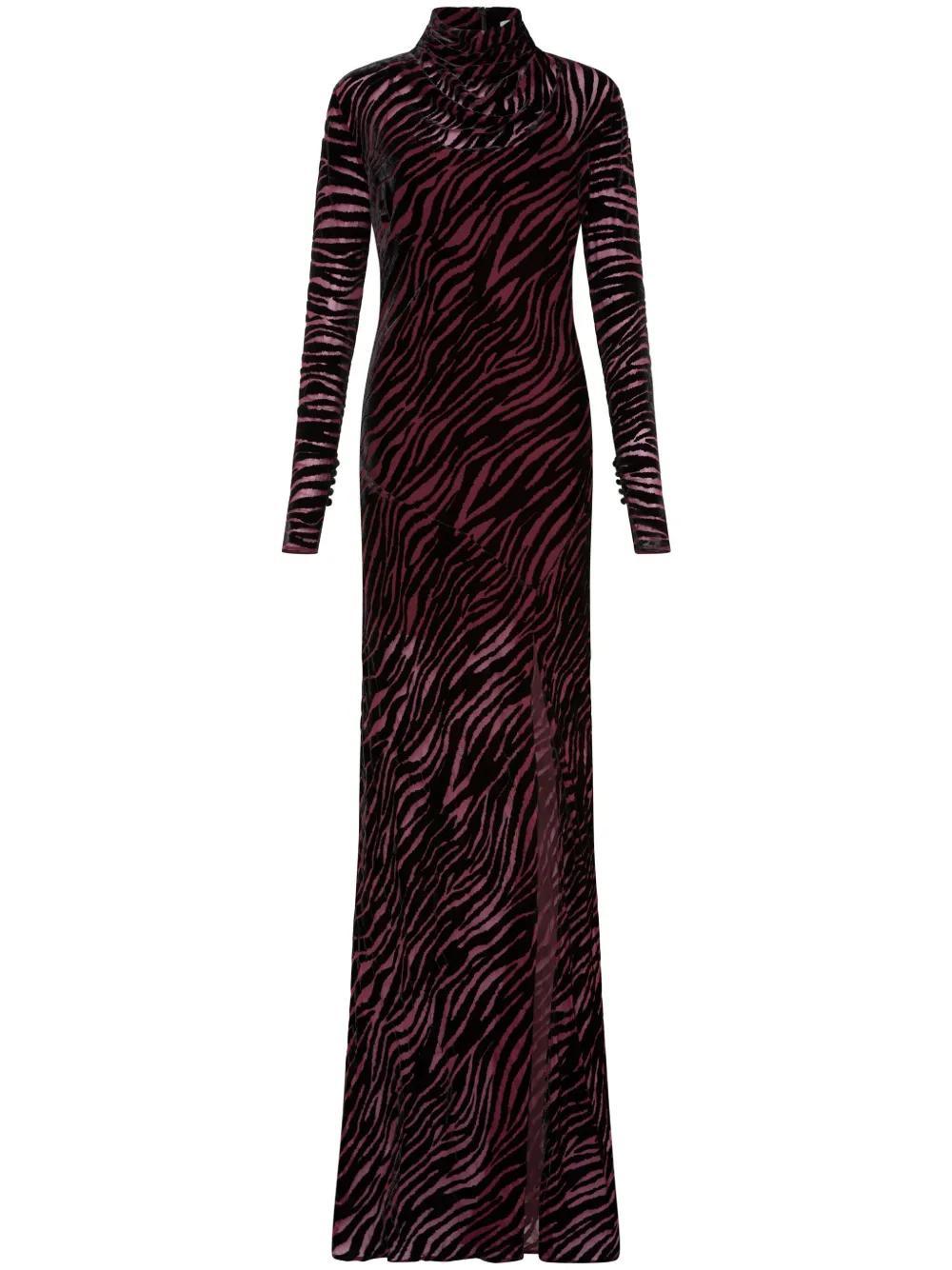 Irina semi-sheer side-slit gown Product Image