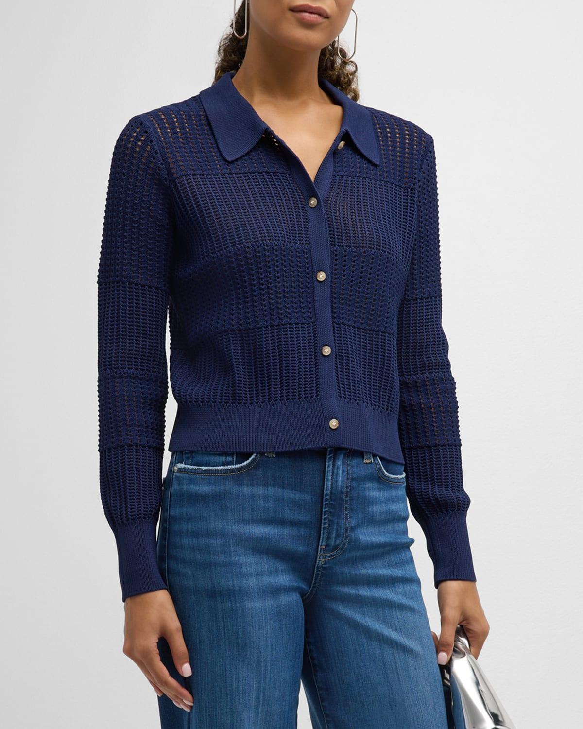 Shrunken Crochet Cardigan Product Image