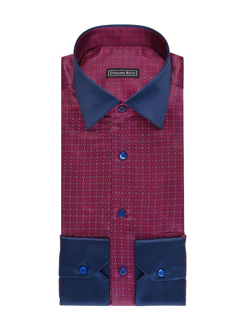 Mens Handmade Silk Dress Shirt Product Image