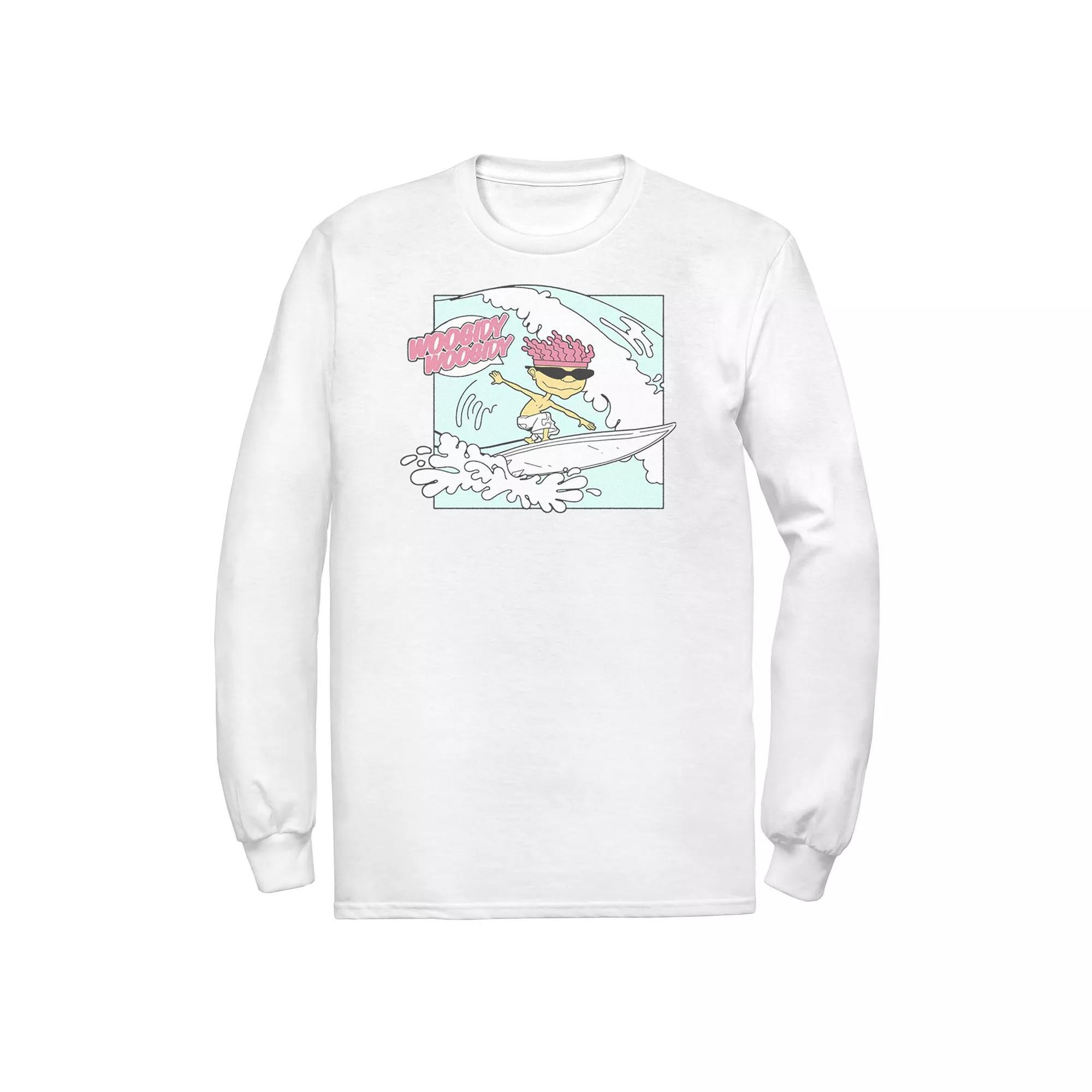 Men's Rocket Power Otto Woogidy Woogidy Surf Long Sleeve Tee, Size: XL, White Product Image