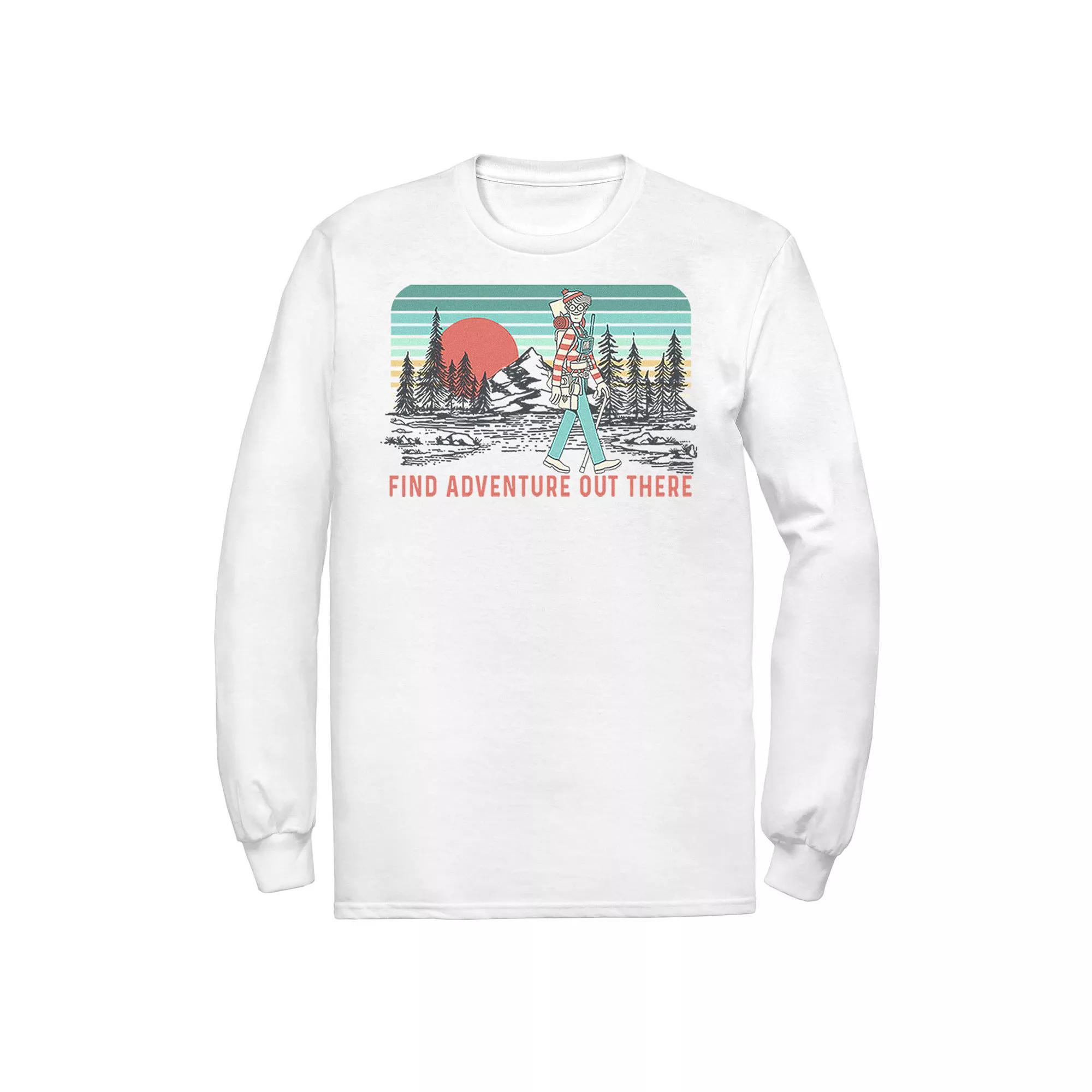Men's Where's Waldo Find Adventure Out There Tee, Size: XL, White Product Image